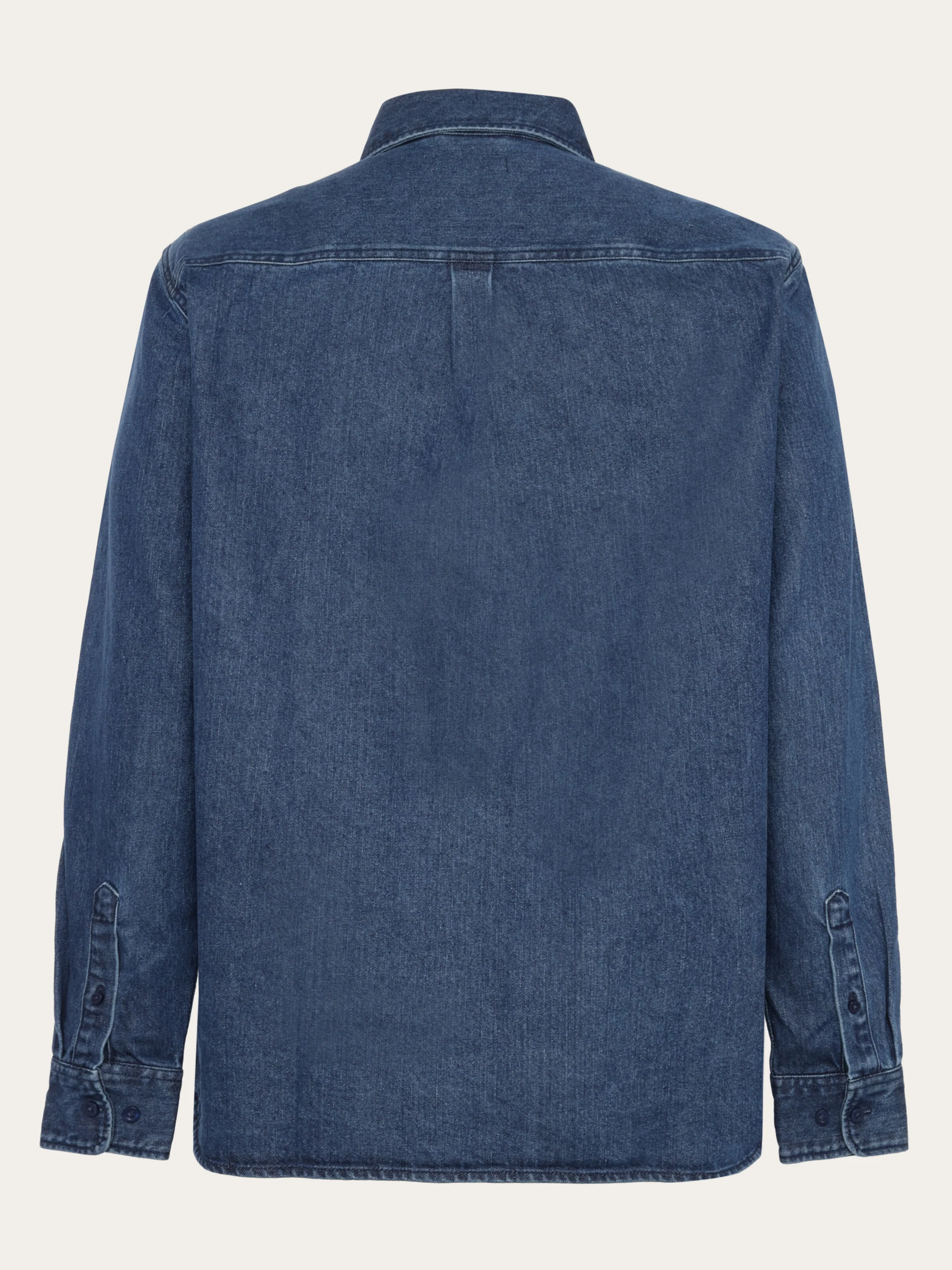 Organic Cotton Natural Indigo Denim Shirt GOTS - Dark Blue denim - Image 3
