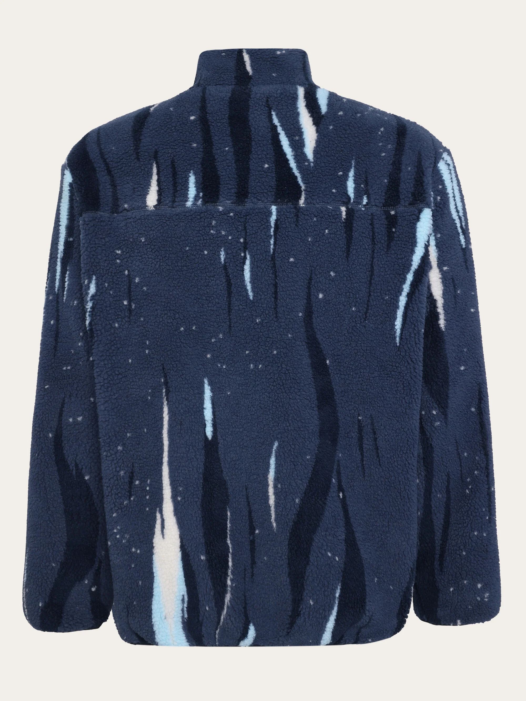 Loose fit Northern Lights zip fleece - GRS - Blue - Image 2