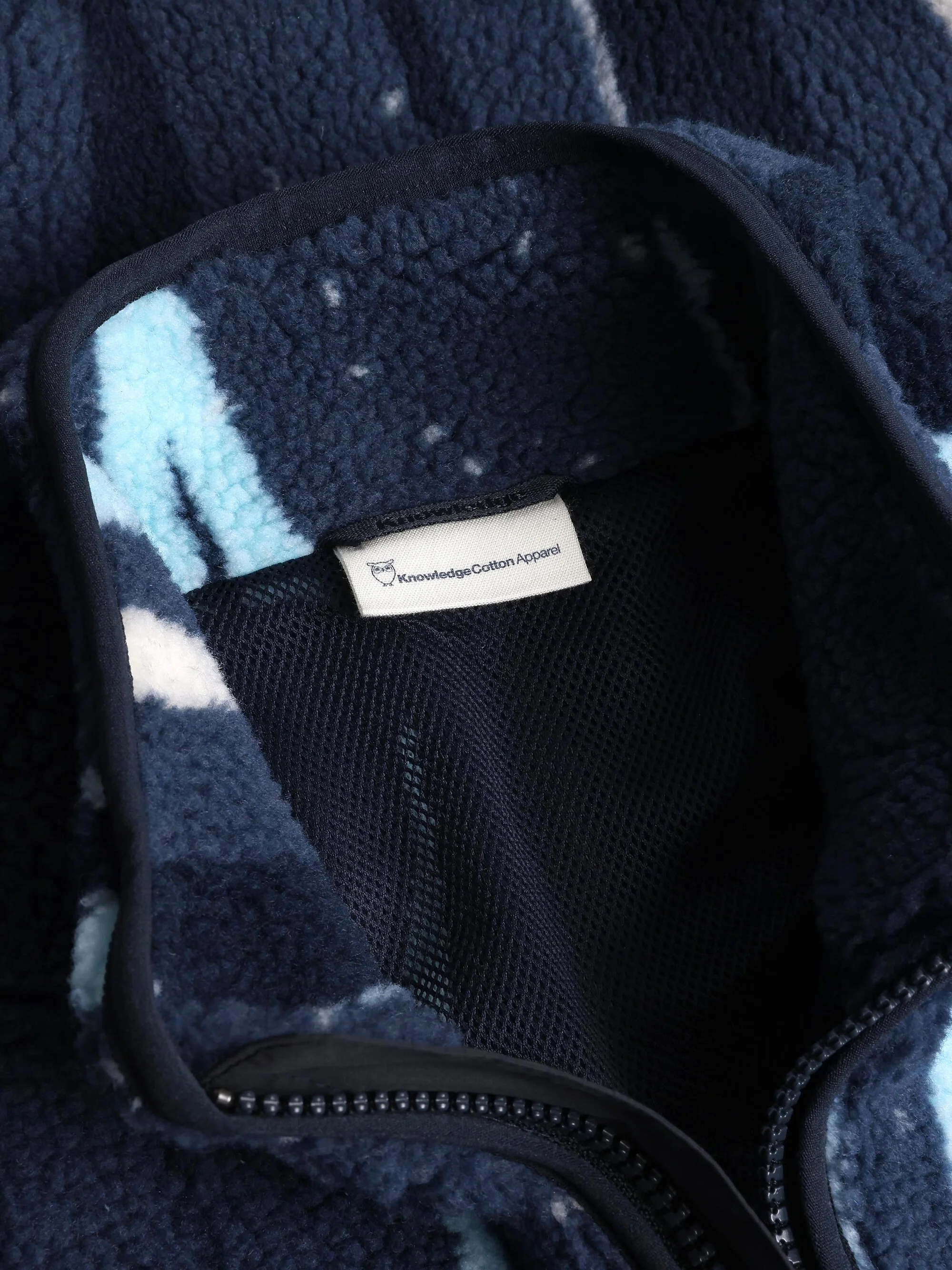 Loose fit Northern Lights zip fleece - GRS - Blue - Image 3