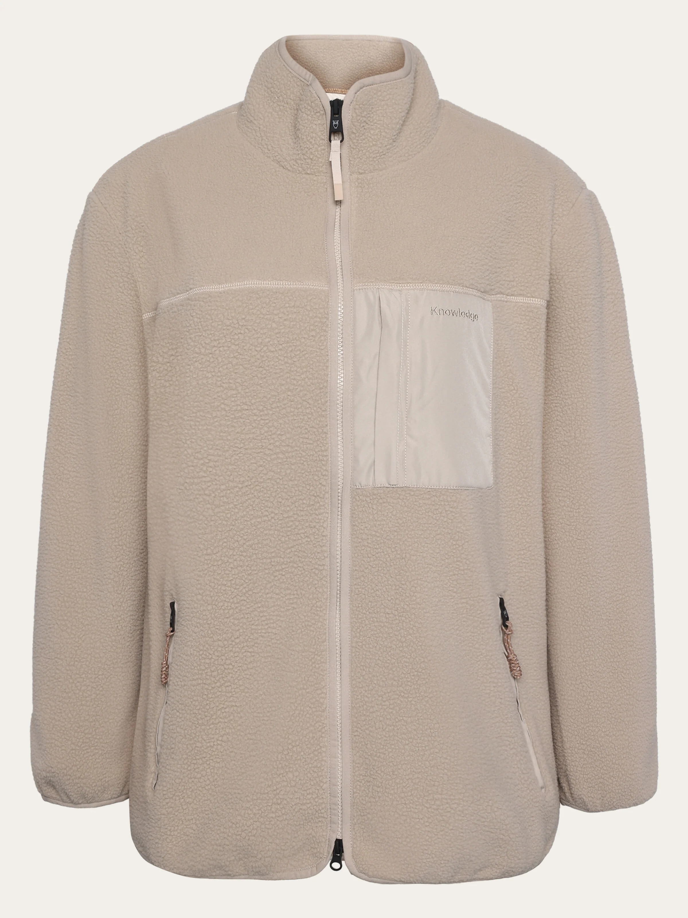 Loose fit Zip Fleece - GRS/Vegan - Light feather gray