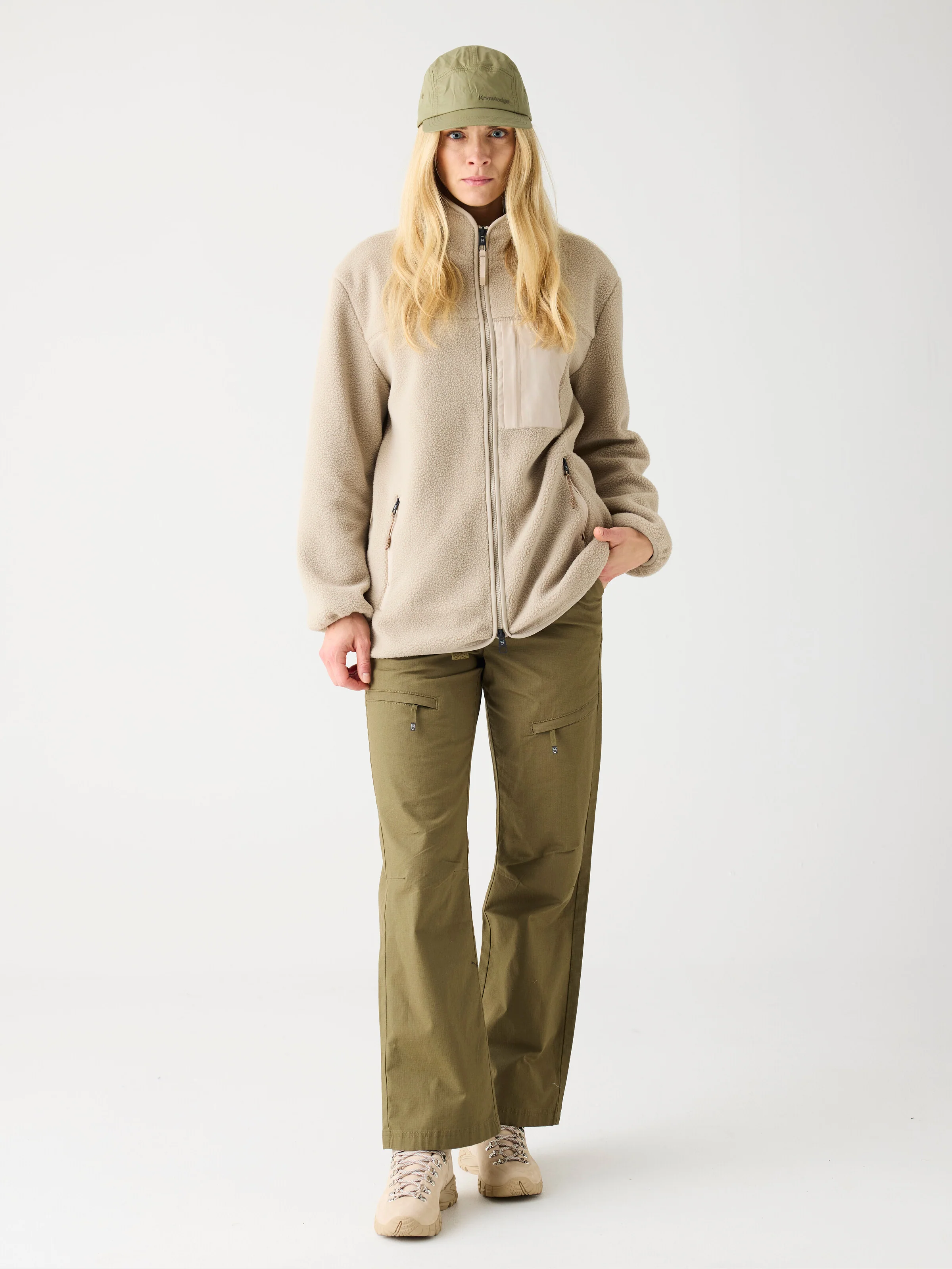 Loose fit Zip Fleece - GRS/Vegan - Light feather gray - Image 2