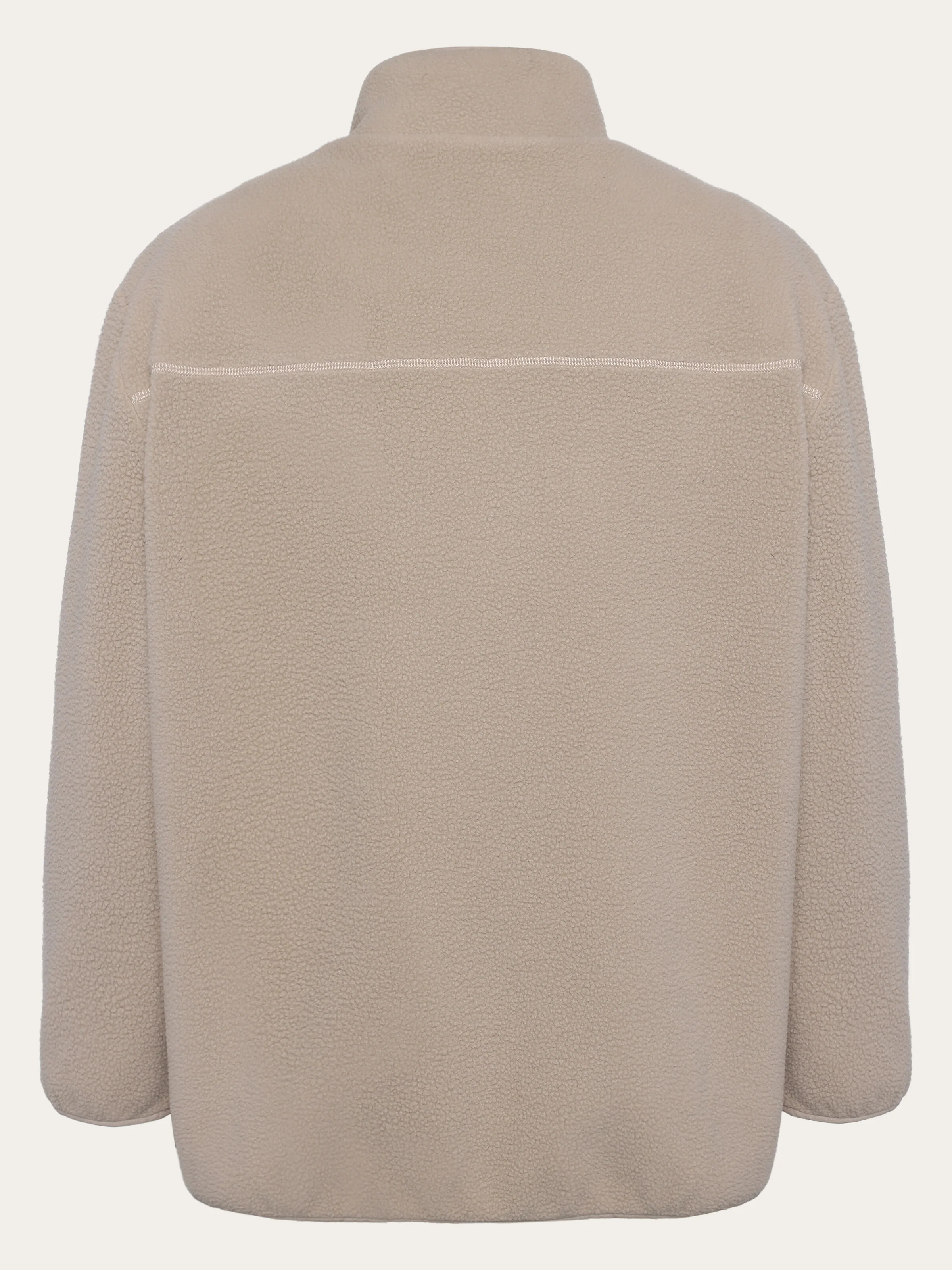 Loose fit Zip Fleece - GRS/Vegan - Light feather gray - Image 3
