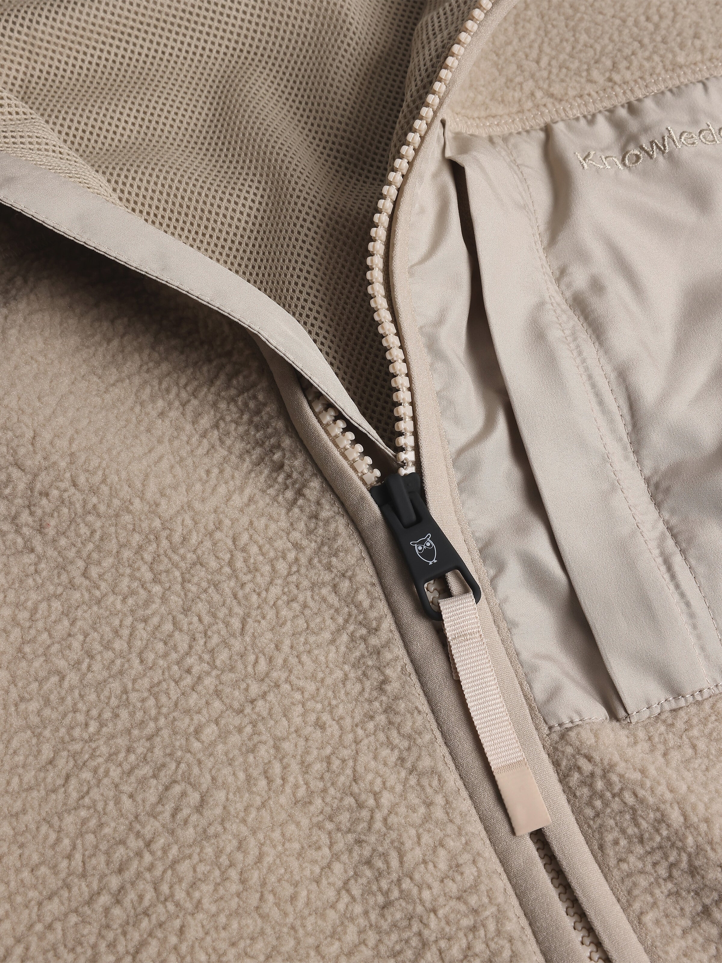 Loose fit Zip Fleece - GRS/Vegan - Light feather gray - Image 4