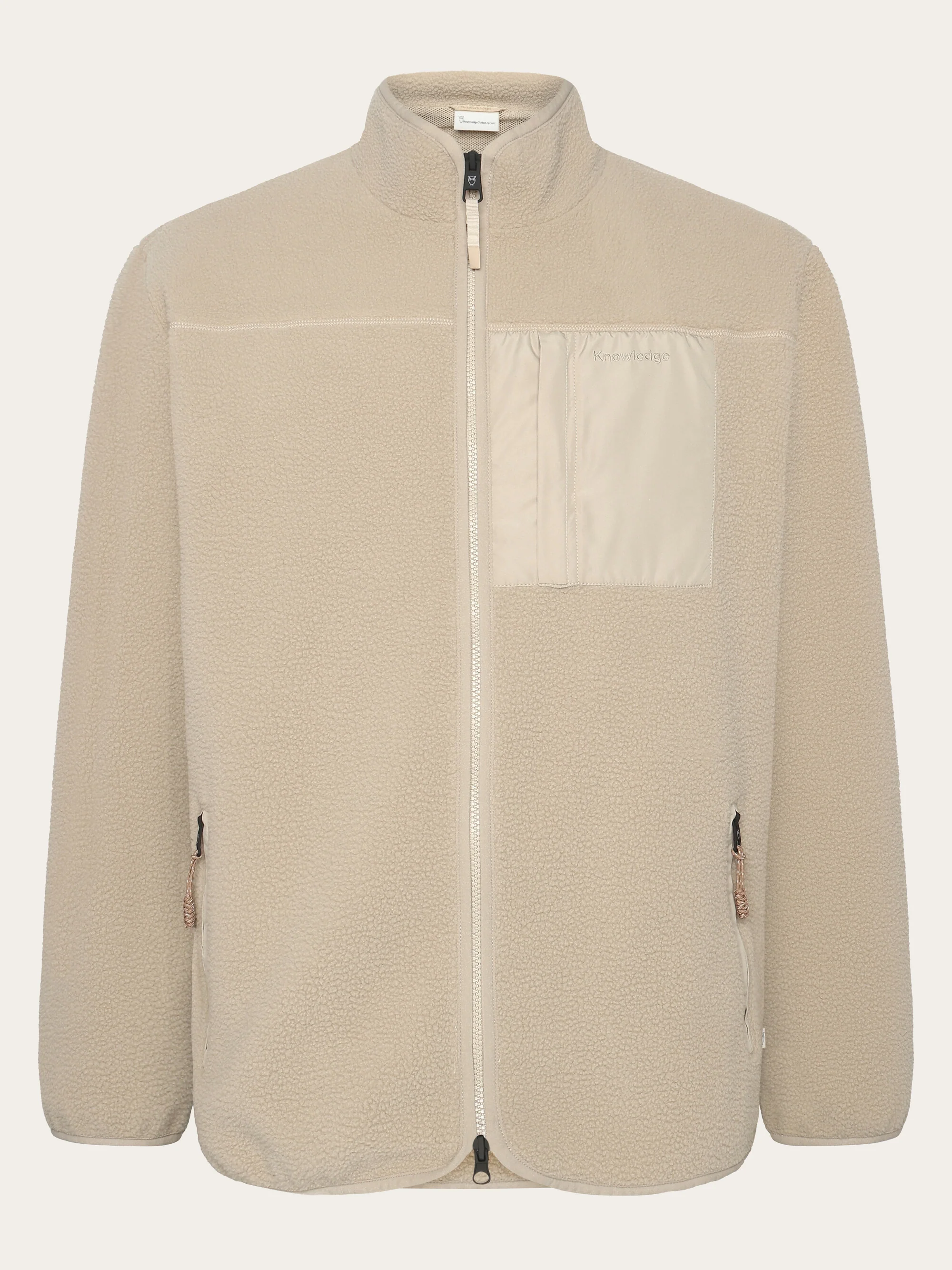 Loose Fit Zip Fleece - GRS/Vegan - Light feather gray