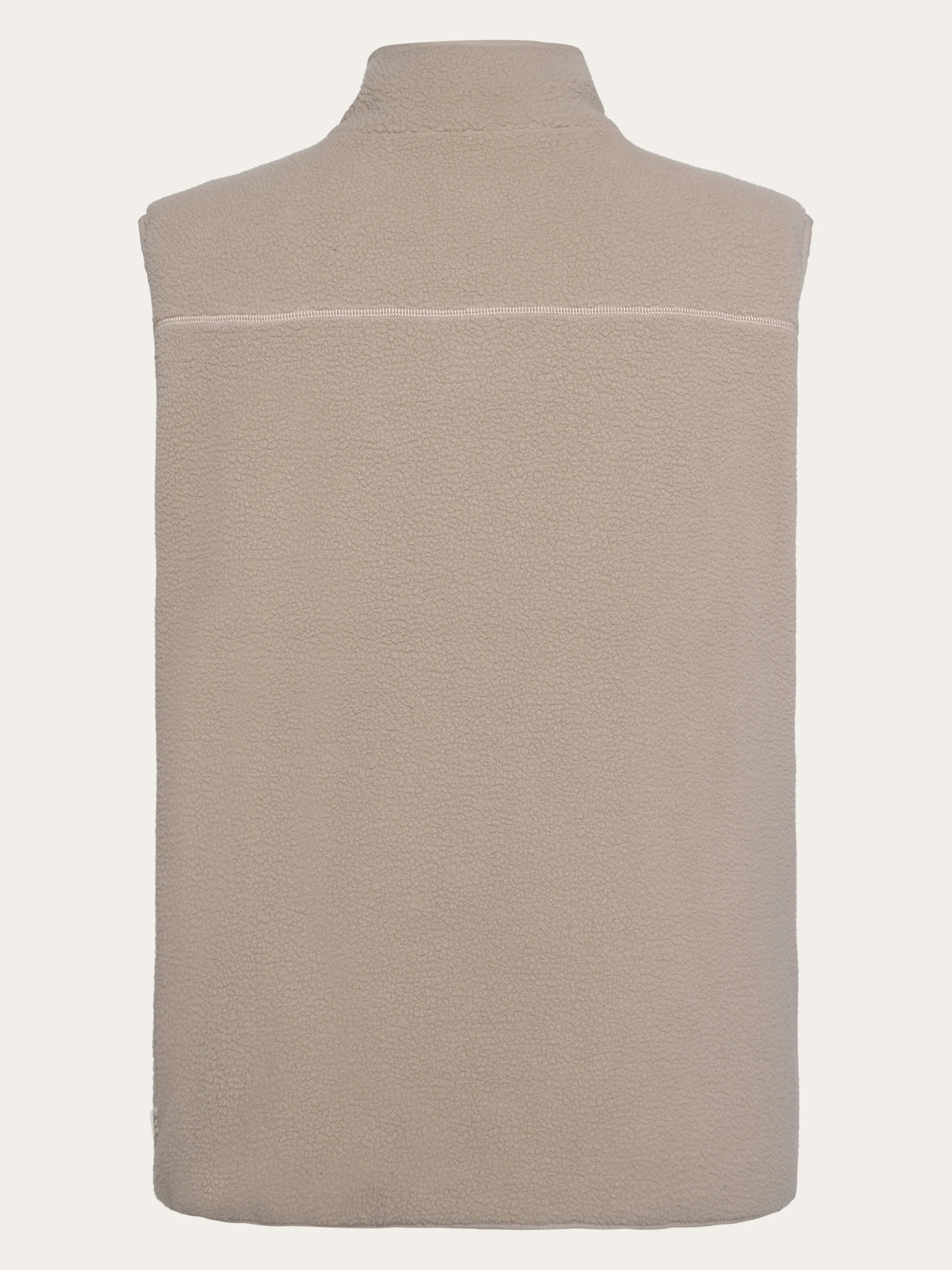 Loose Fit Zip Fleece Vest GRS/Vegan - Light feather gray - Image 3