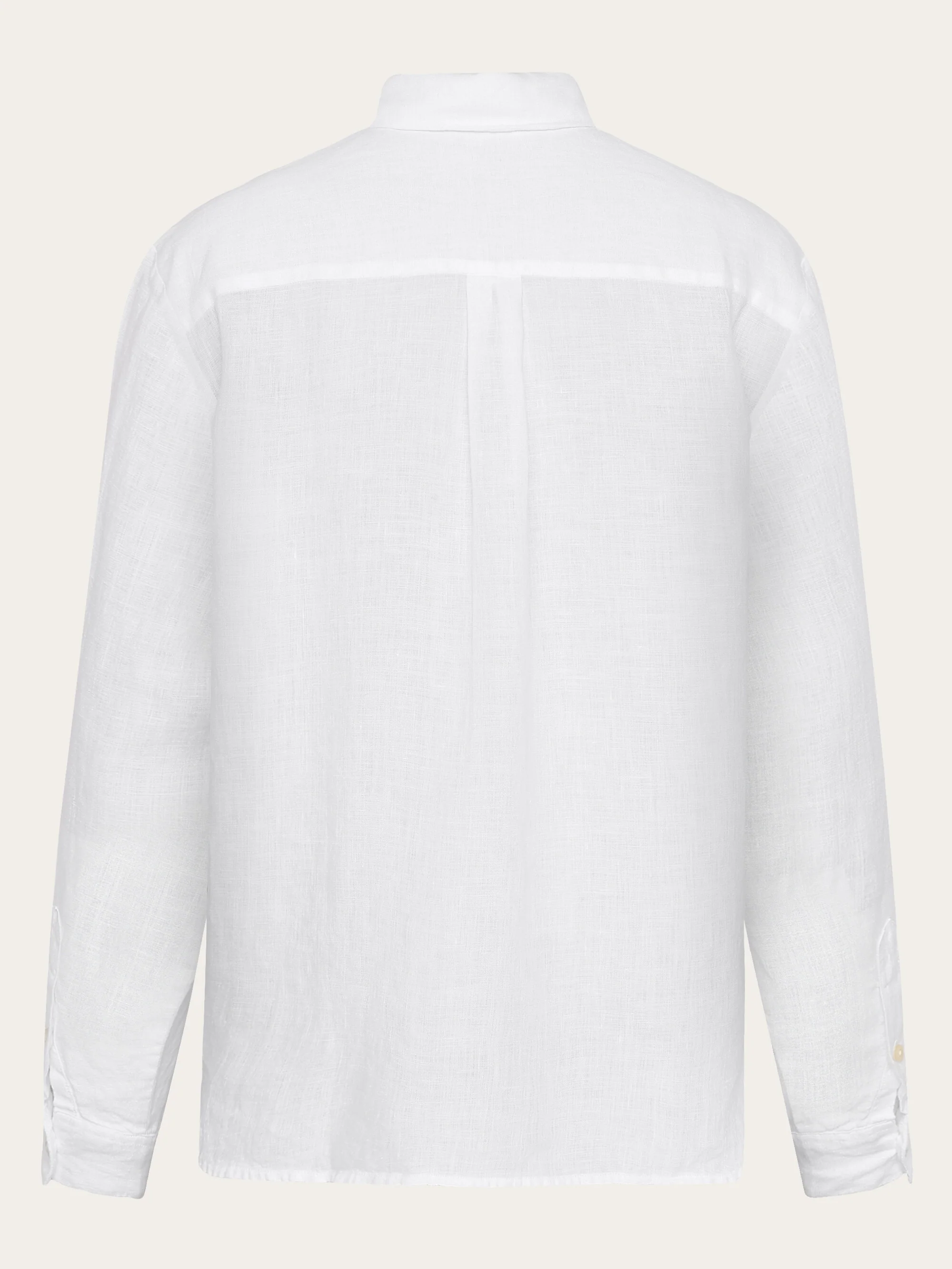 Loose linen shirt - Bright White - Image 3