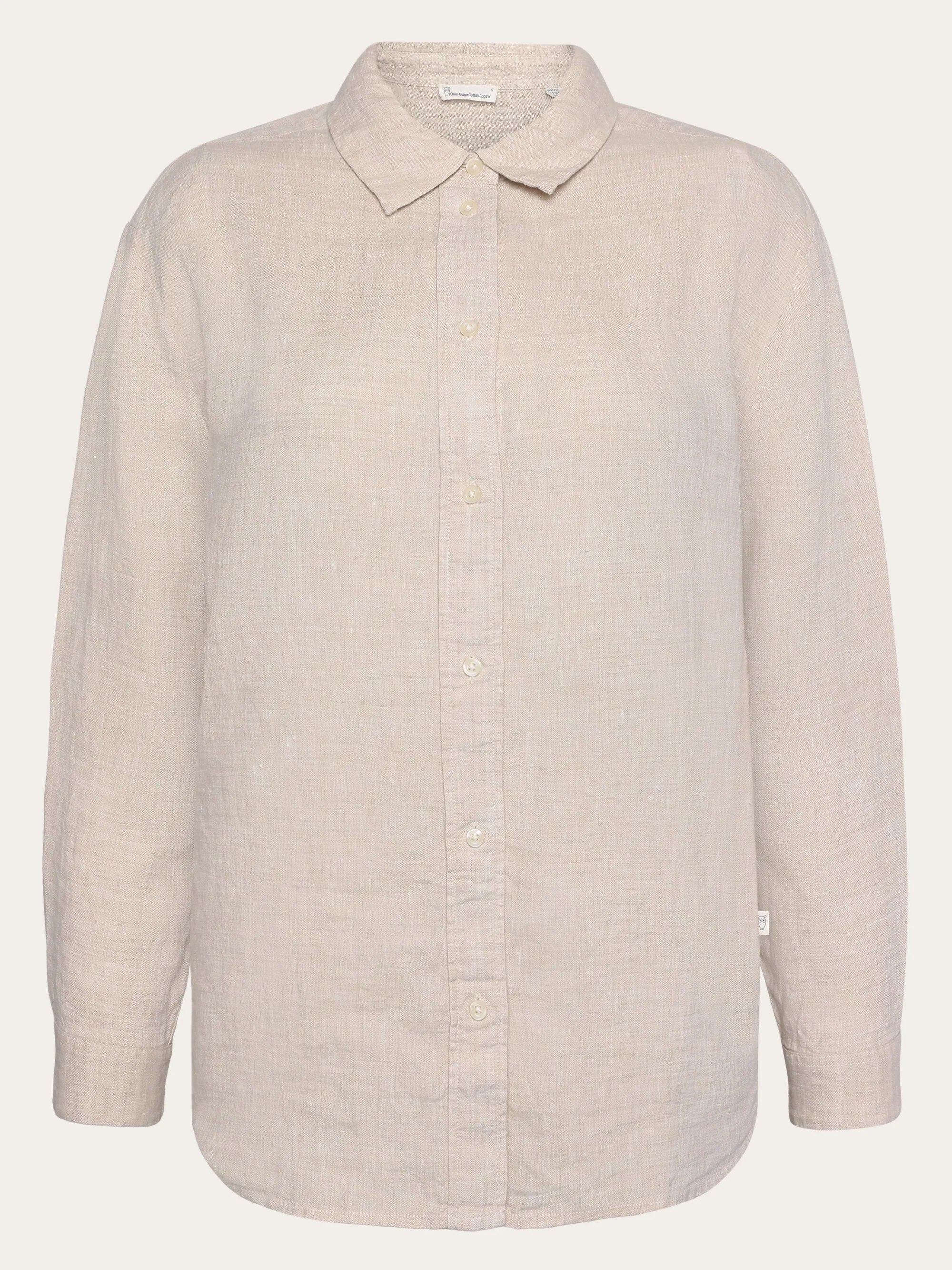 Loose linen shirt - Yarndyed - Light feather gray