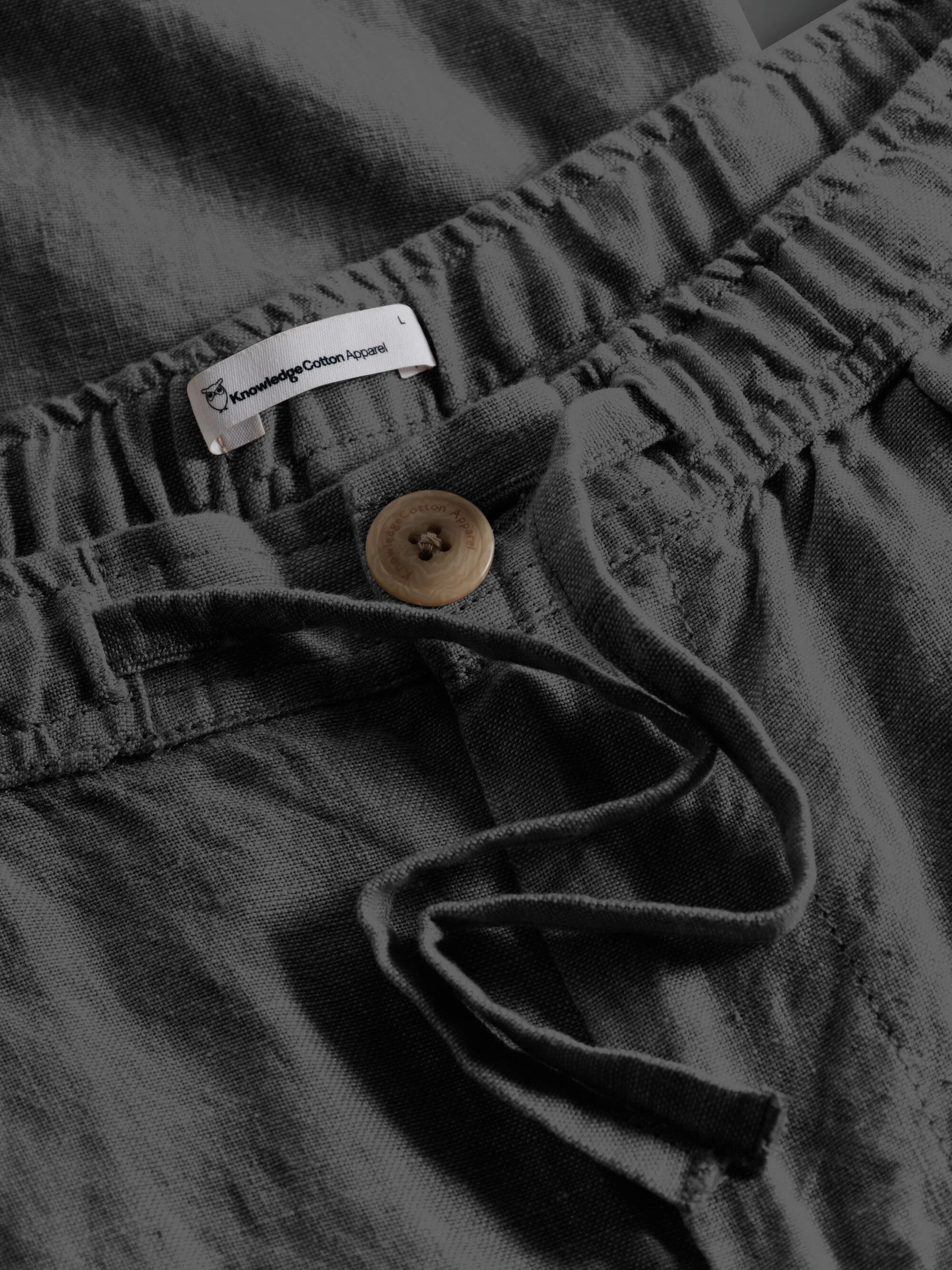 Loose linen pant - Black Jet - Image 5