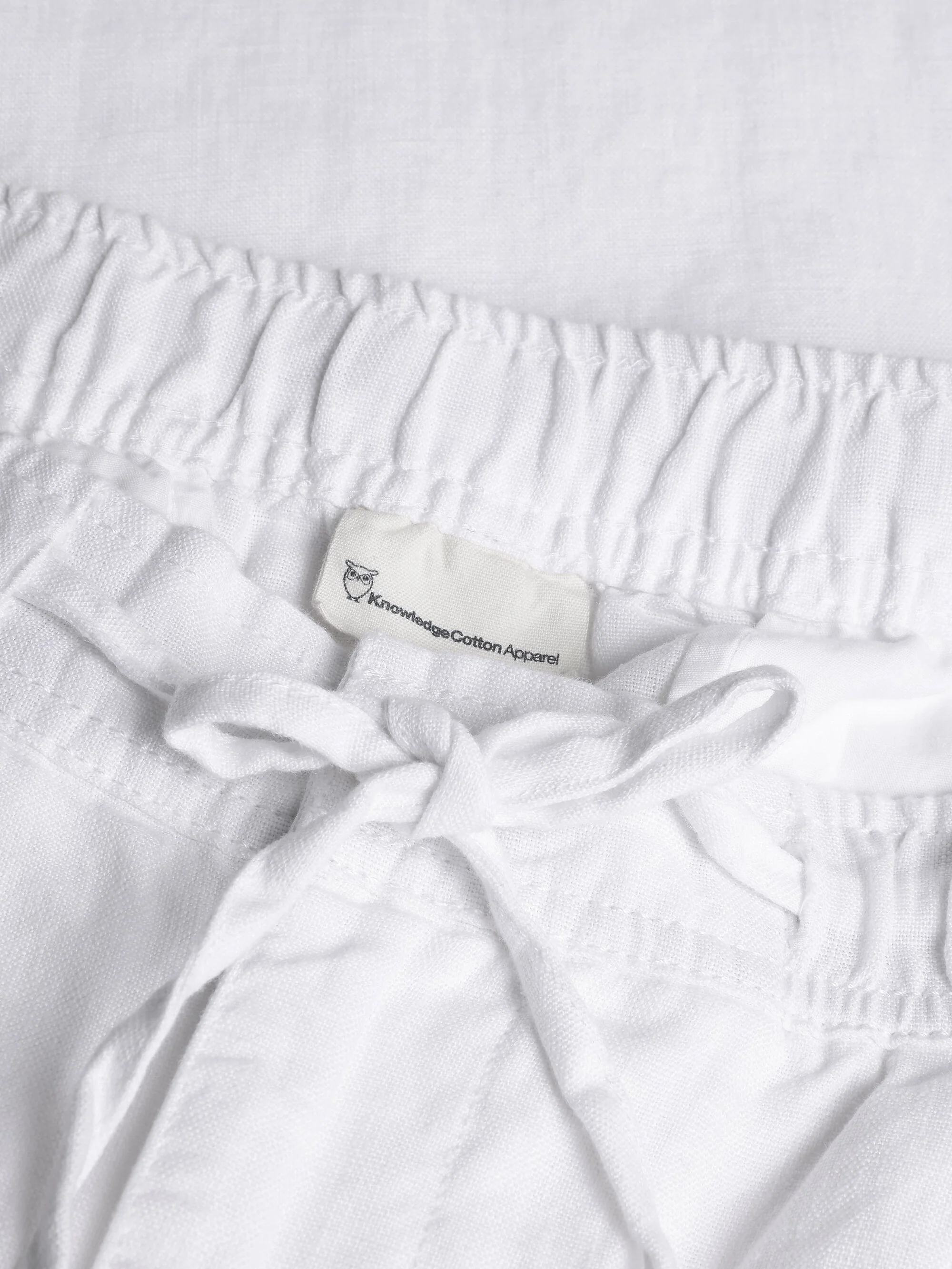 Loose linen pant - Bright White - Image 2
