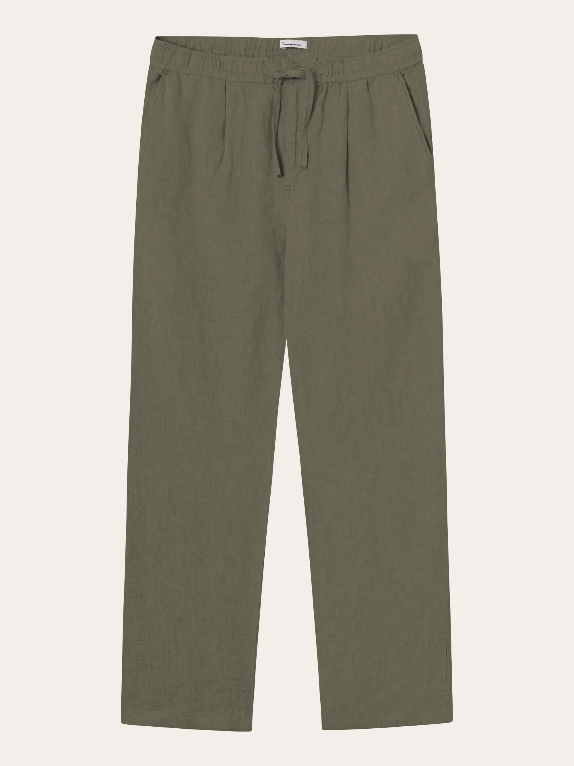Loose linen pant - Burned Olive