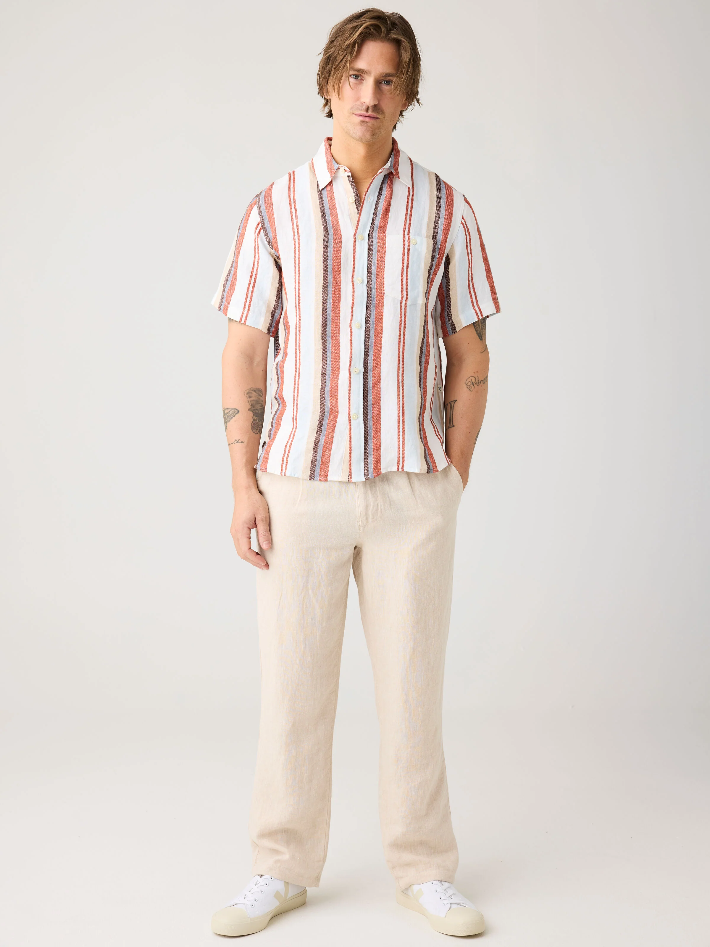 Loose linen pant - Yarndyed - Light feather gray - Image 2