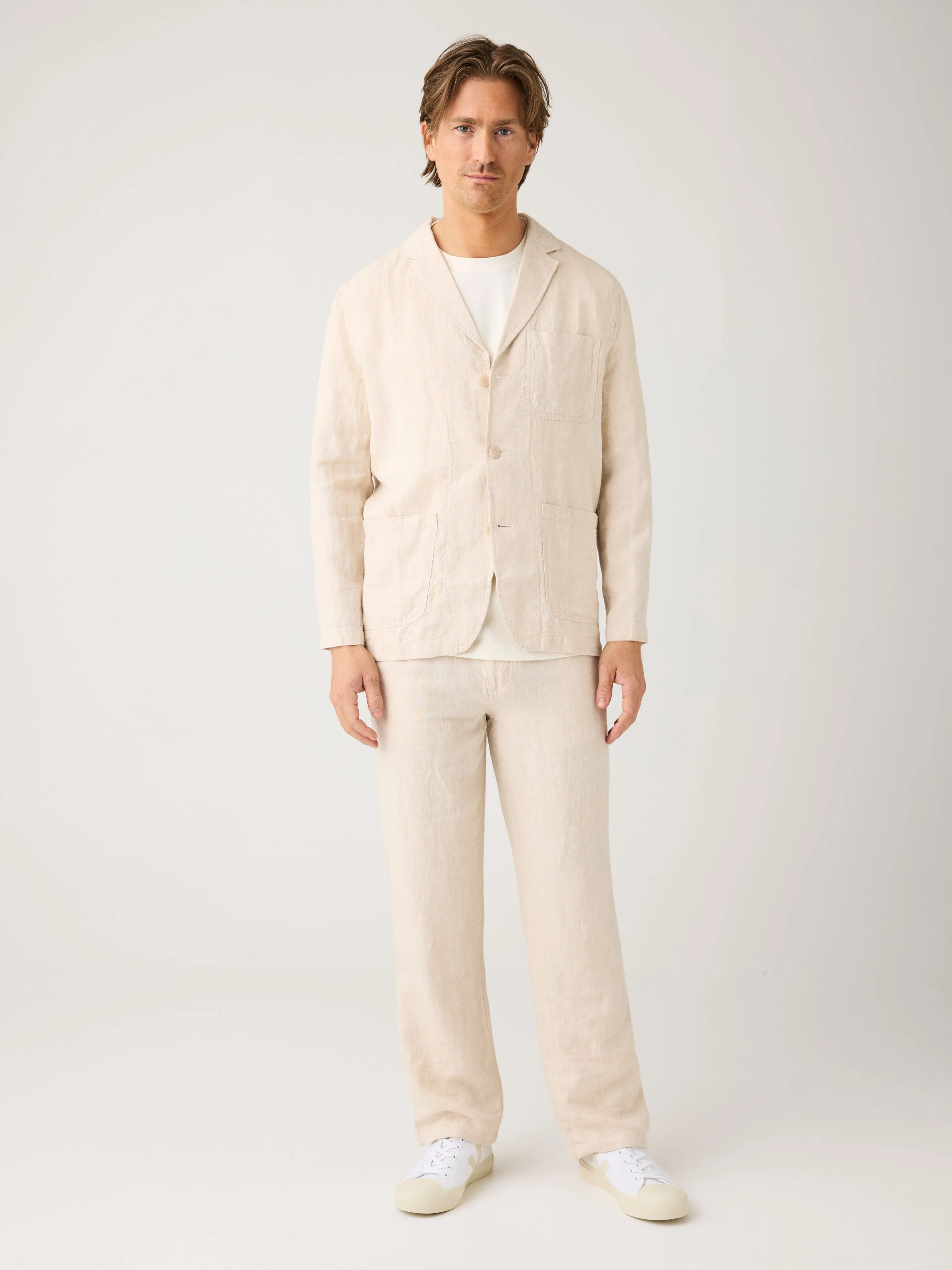 Loose linen pant - Yarndyed - Light feather gray - Image 3