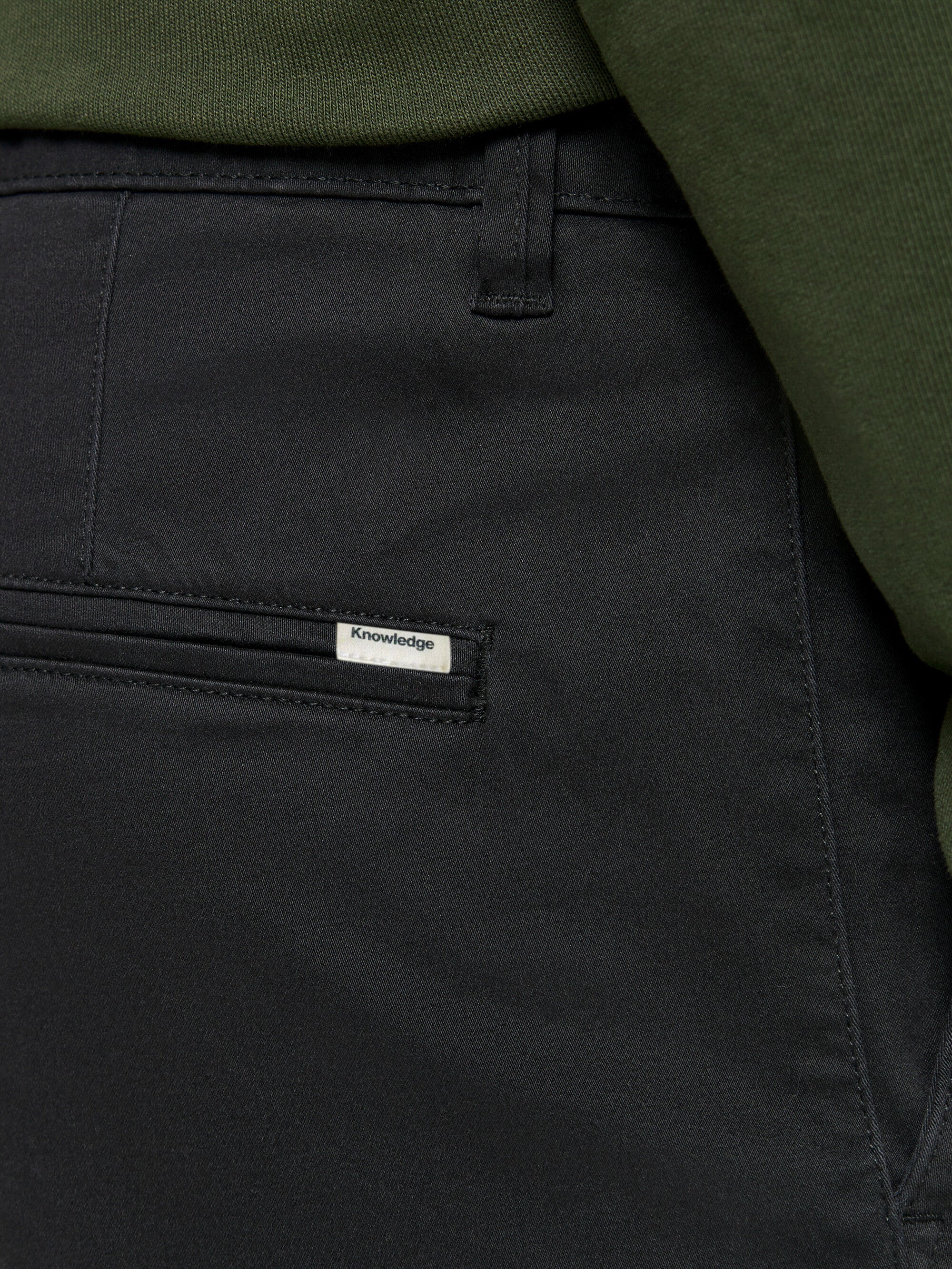 LUCA slim twill chino pants - Black Jet - Image 6