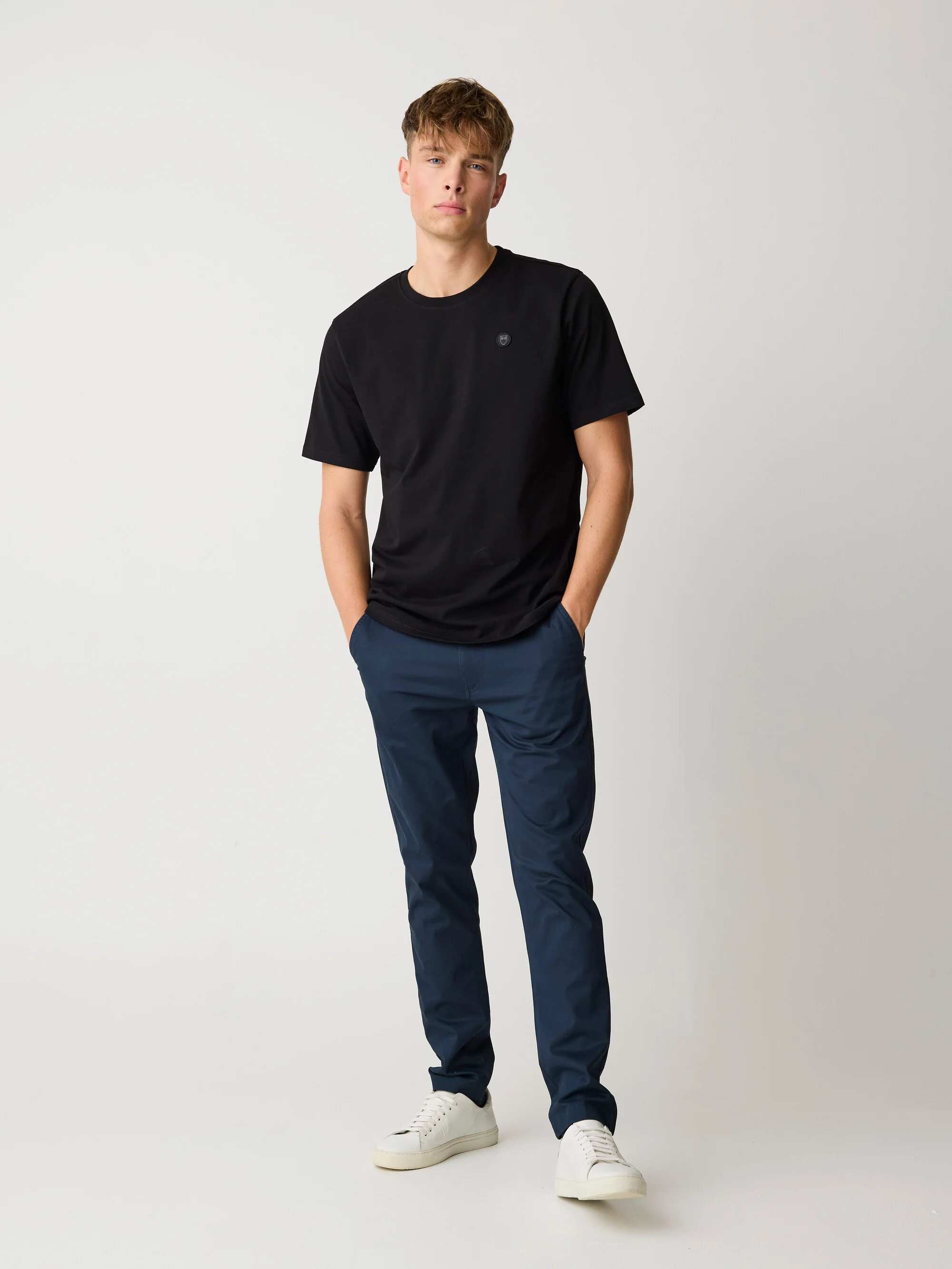 LUCA slim twill chino pants - Total Eclipse - Image 2