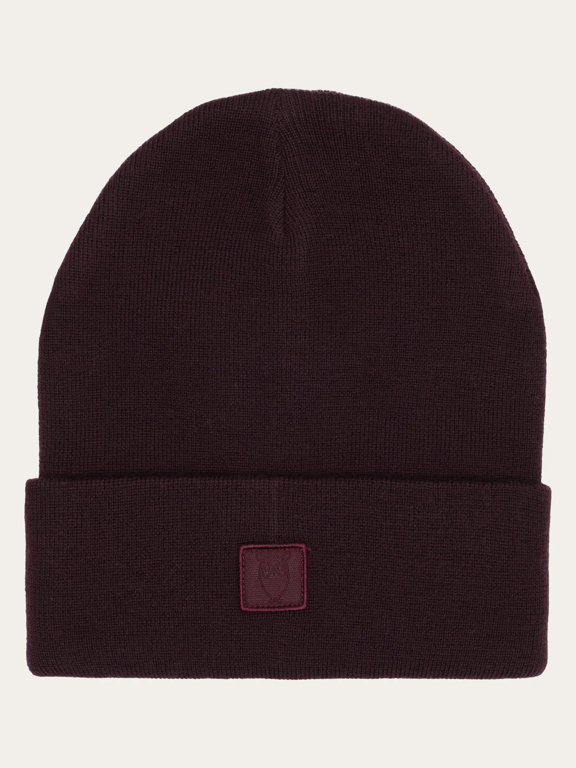 Merino double layer badge beanie - Fig