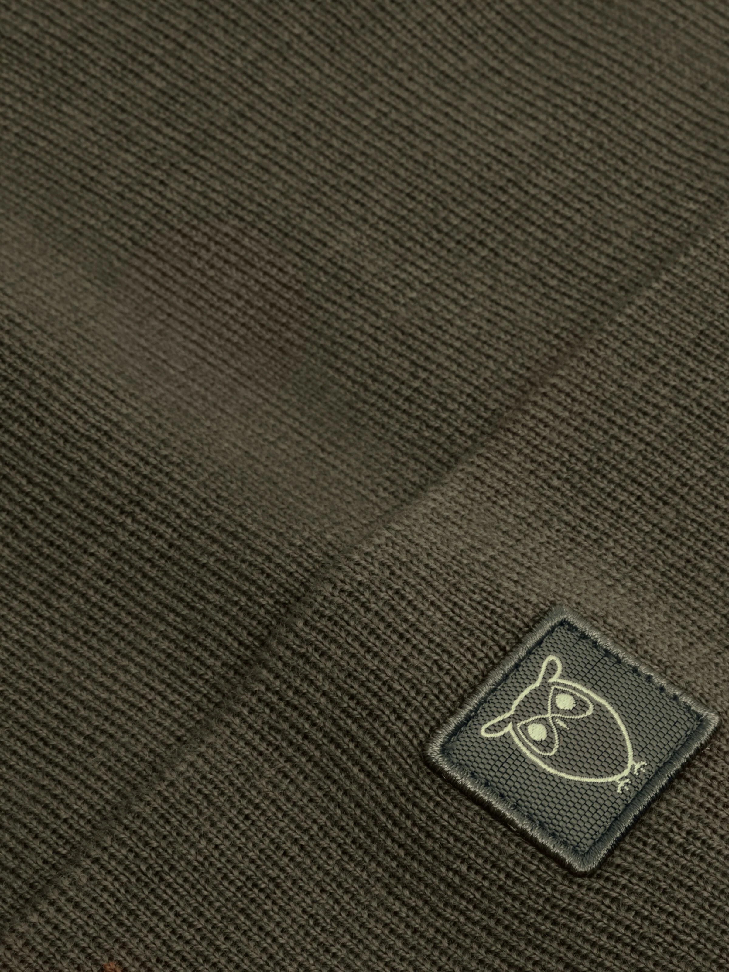 Merino double layer badge beanie - Forrest Night - Image 4