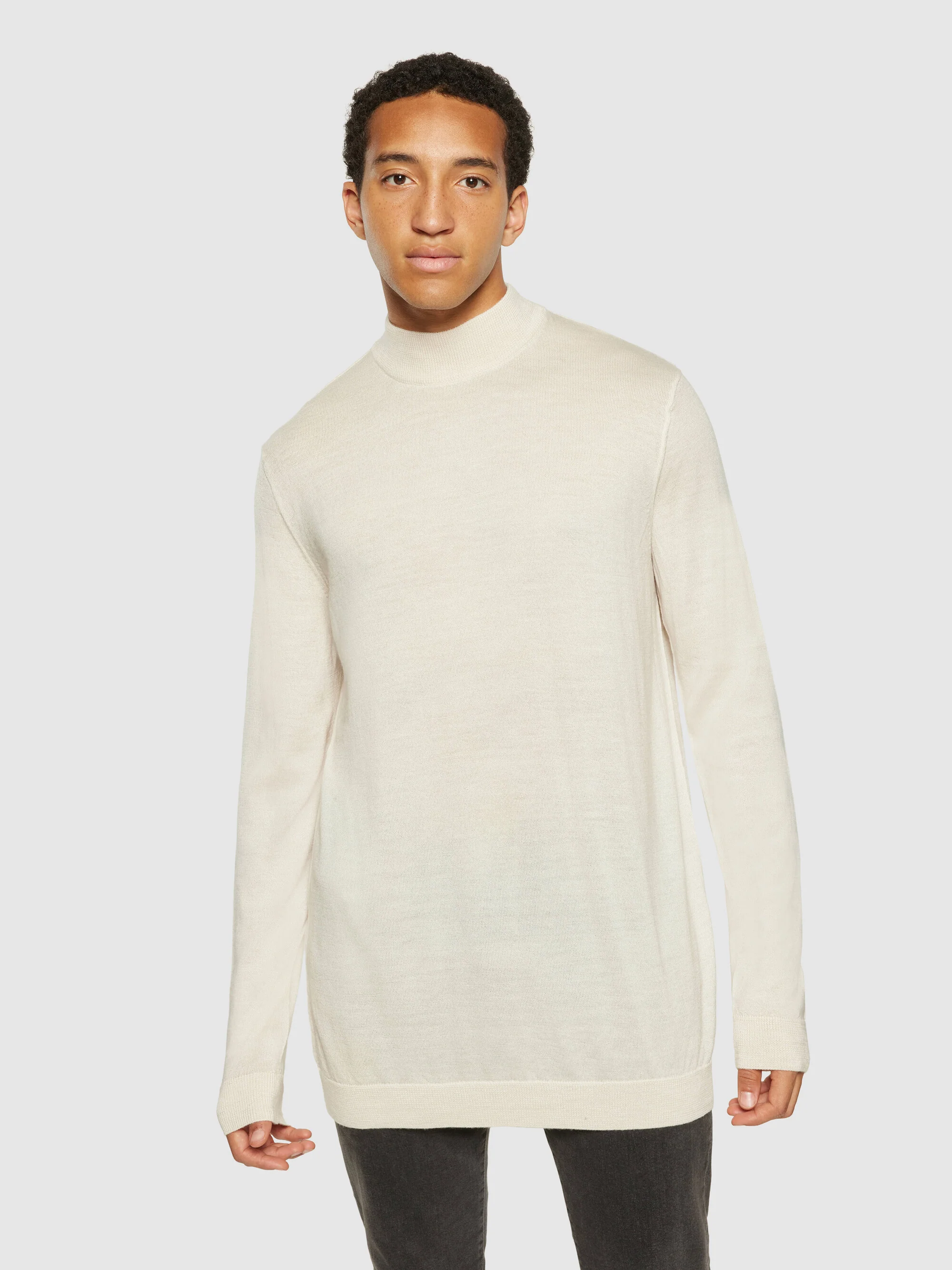 Merino mock neck - RWS - Kelp - Image 2