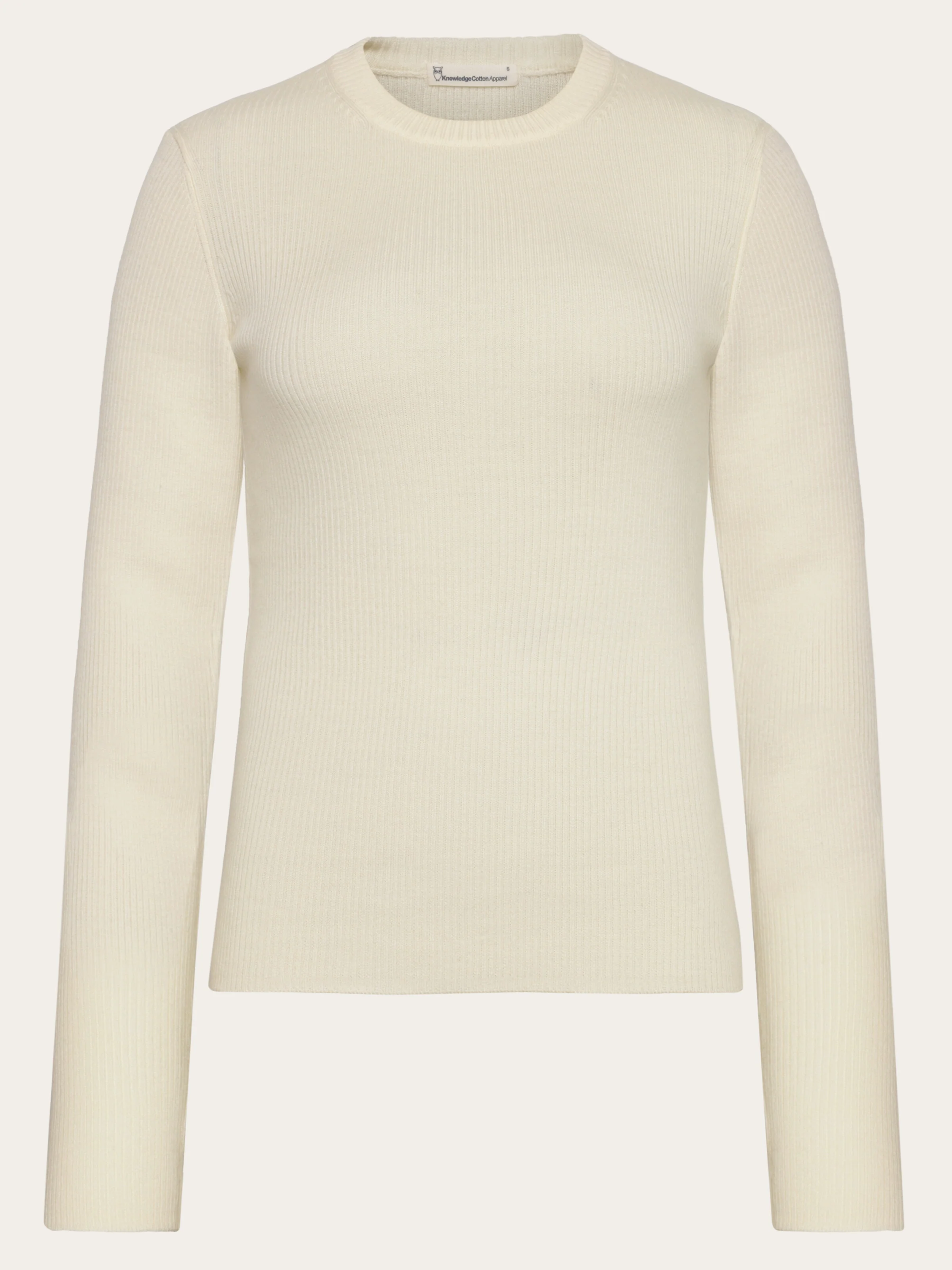 Merino Wool Rib Knit RWS - Egret