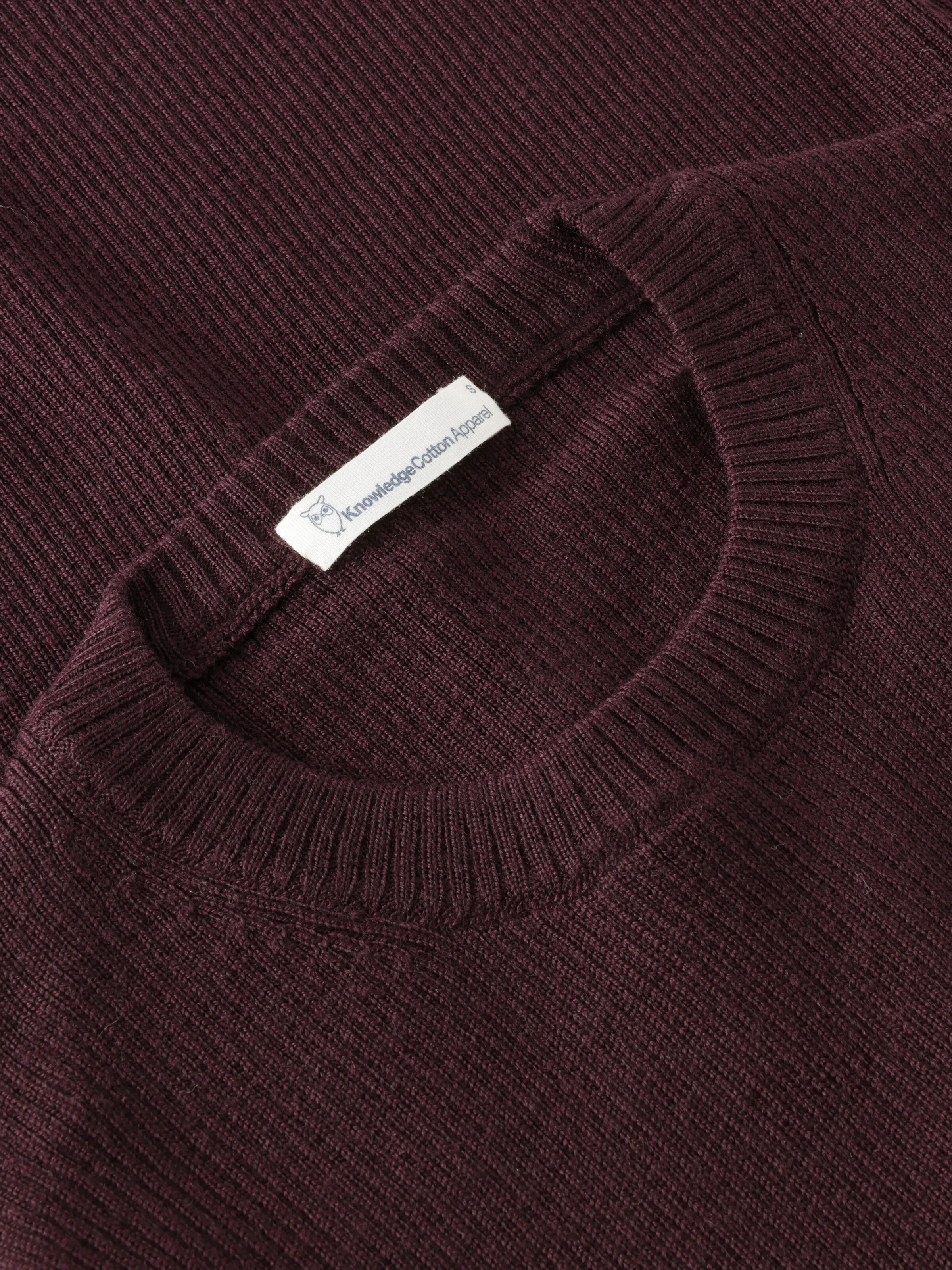 Merino Wool Rib Knit RWS - Fig - Image 3