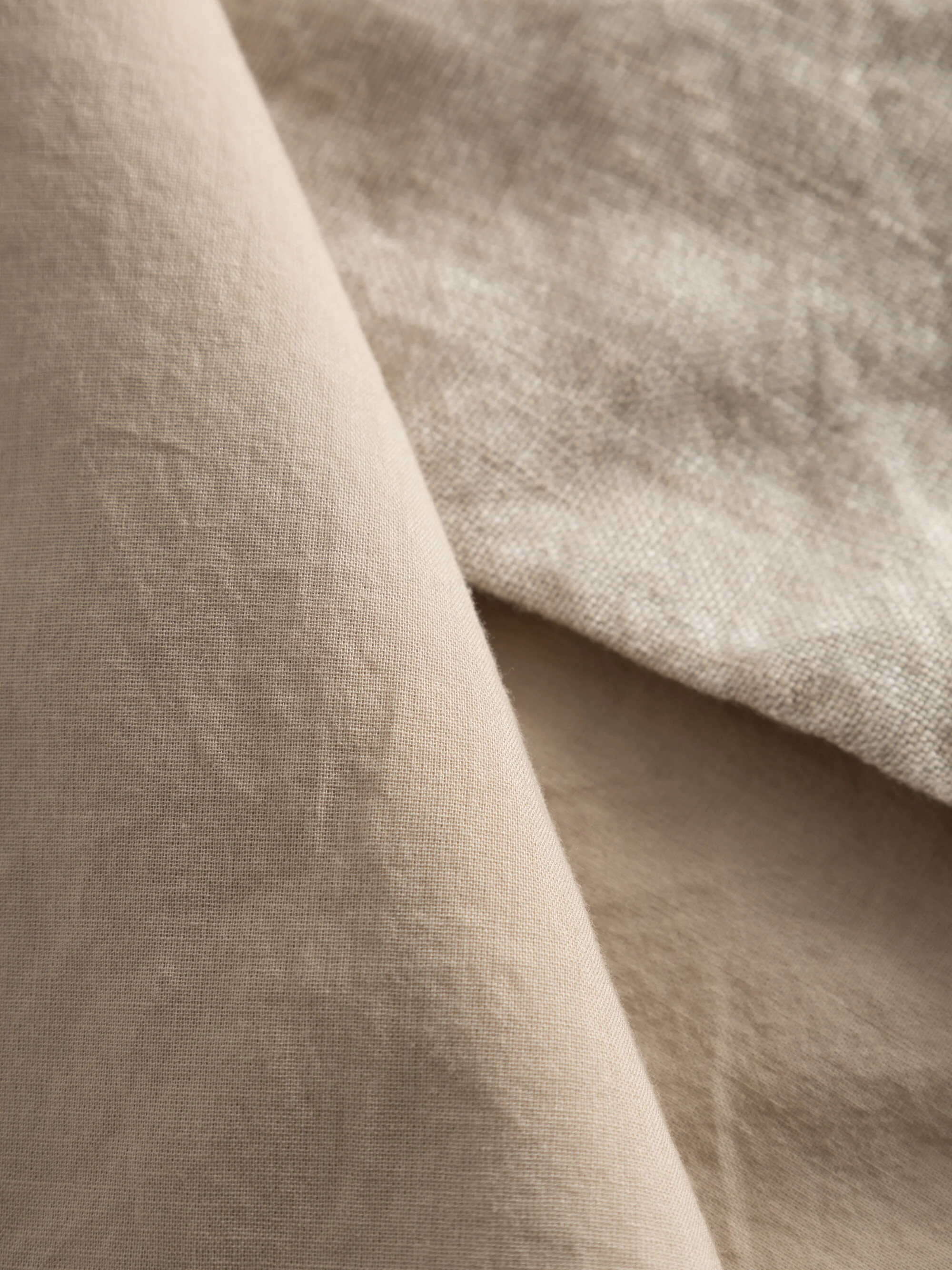 Natural linen wrap skirt - Light feather gray - Image 8