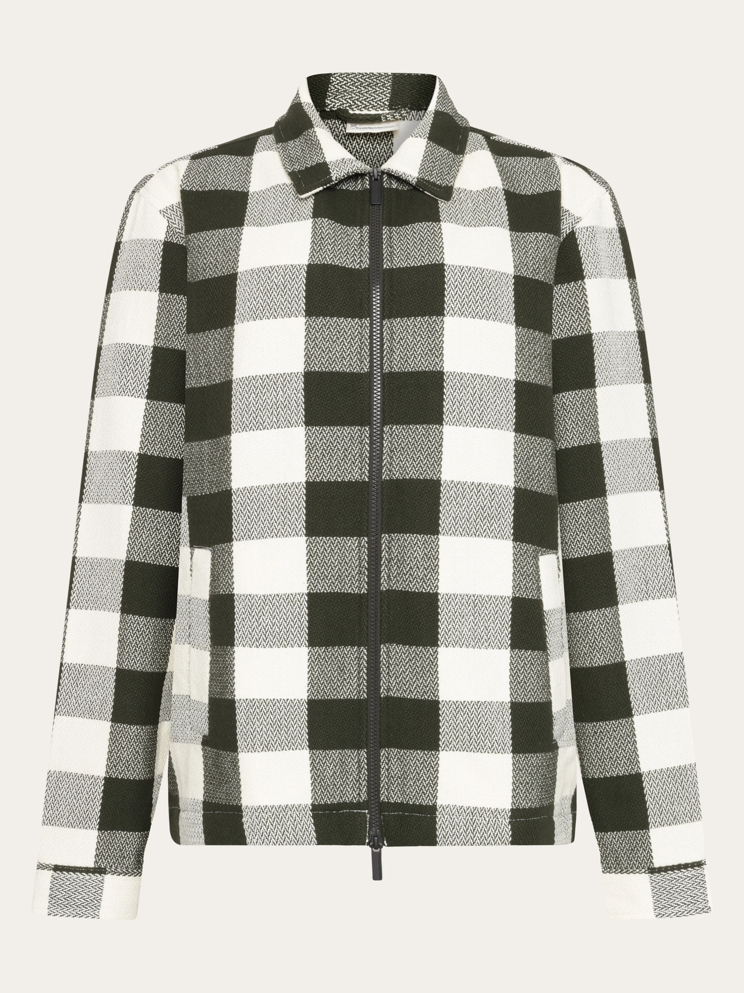 Organic Cotton Checked Flannel Overshirt GOTS - Green check