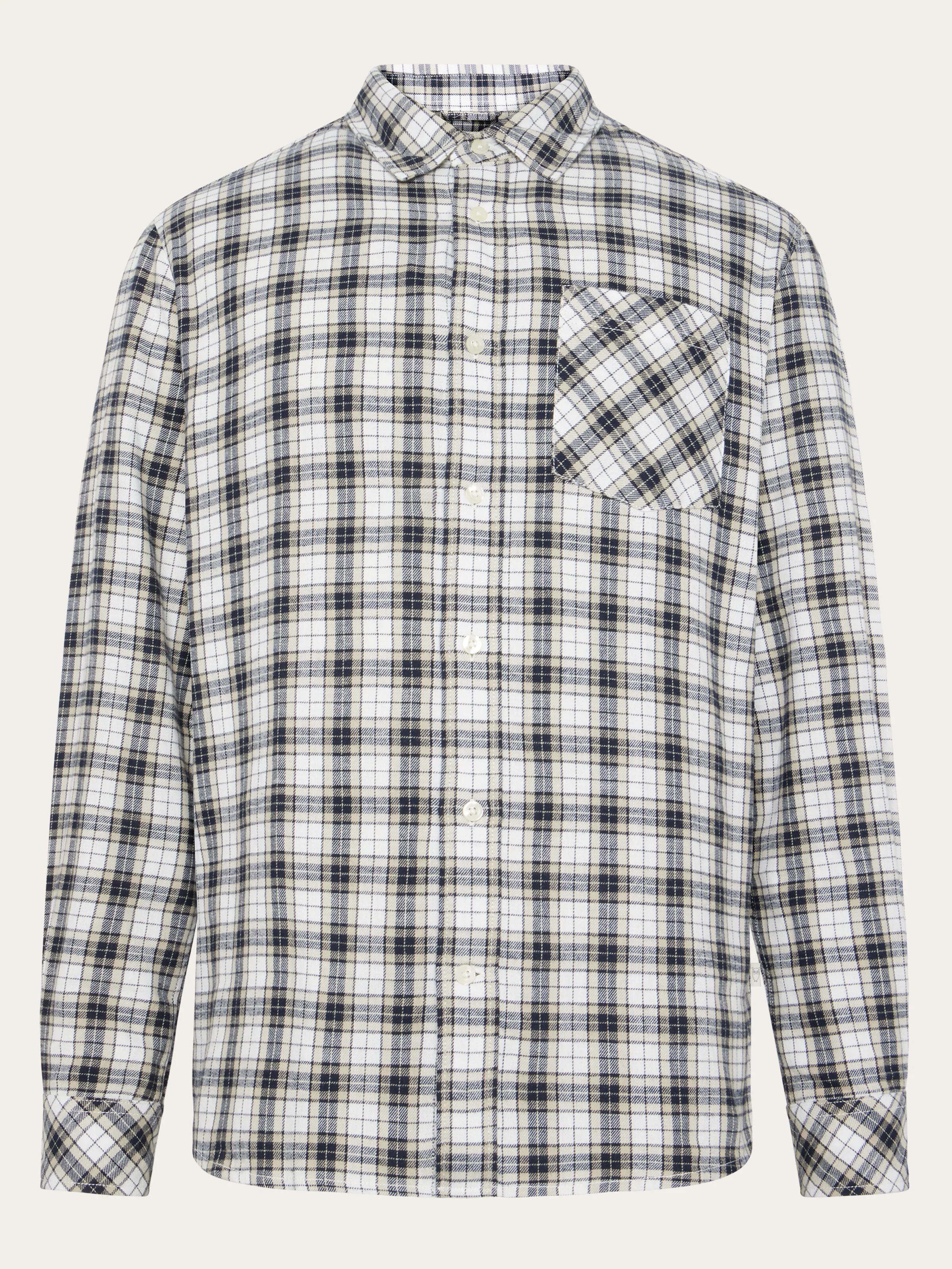 Organic Cotton Checked Flannel Shirt GOTS - blue check