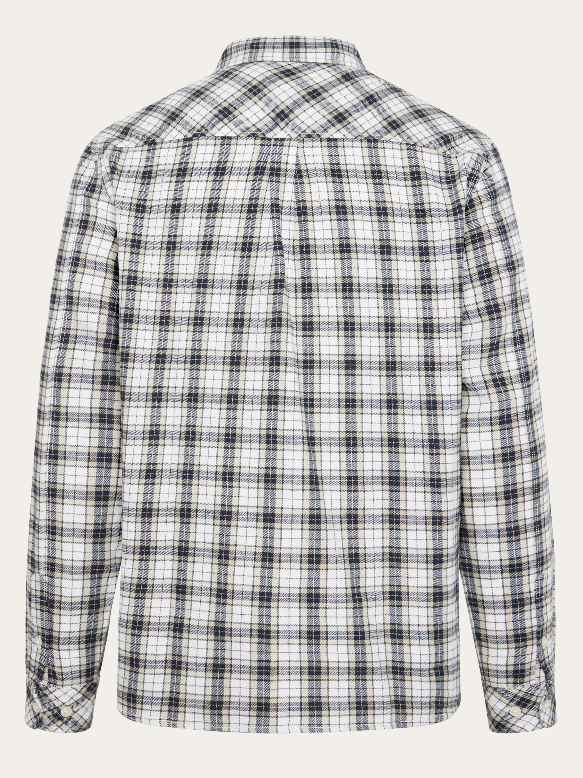 Organic Cotton Checked Flannel Shirt GOTS - blue check - Image 2