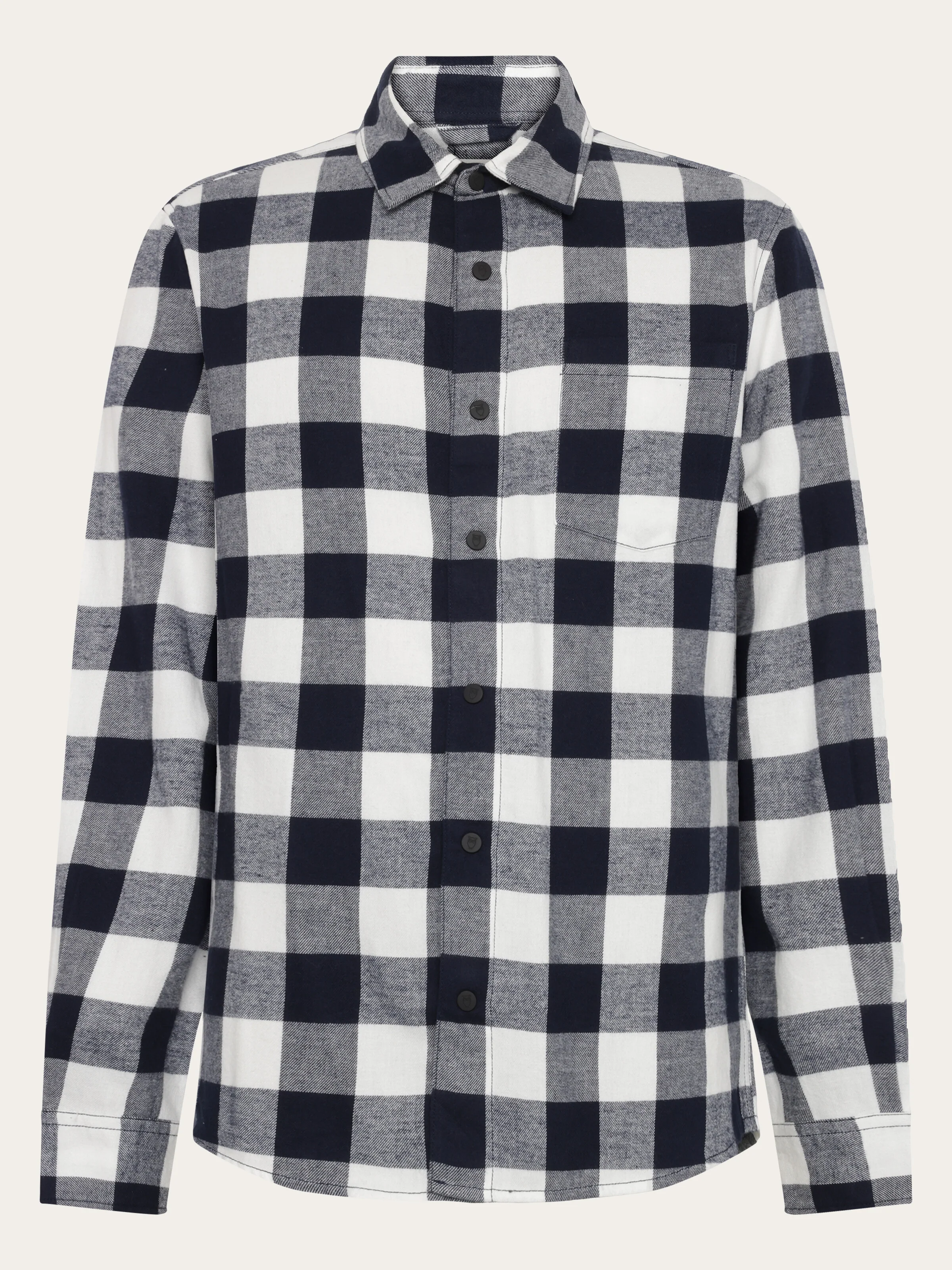 Organic Cotton Checked Flannel Shirt GOTS - blue check