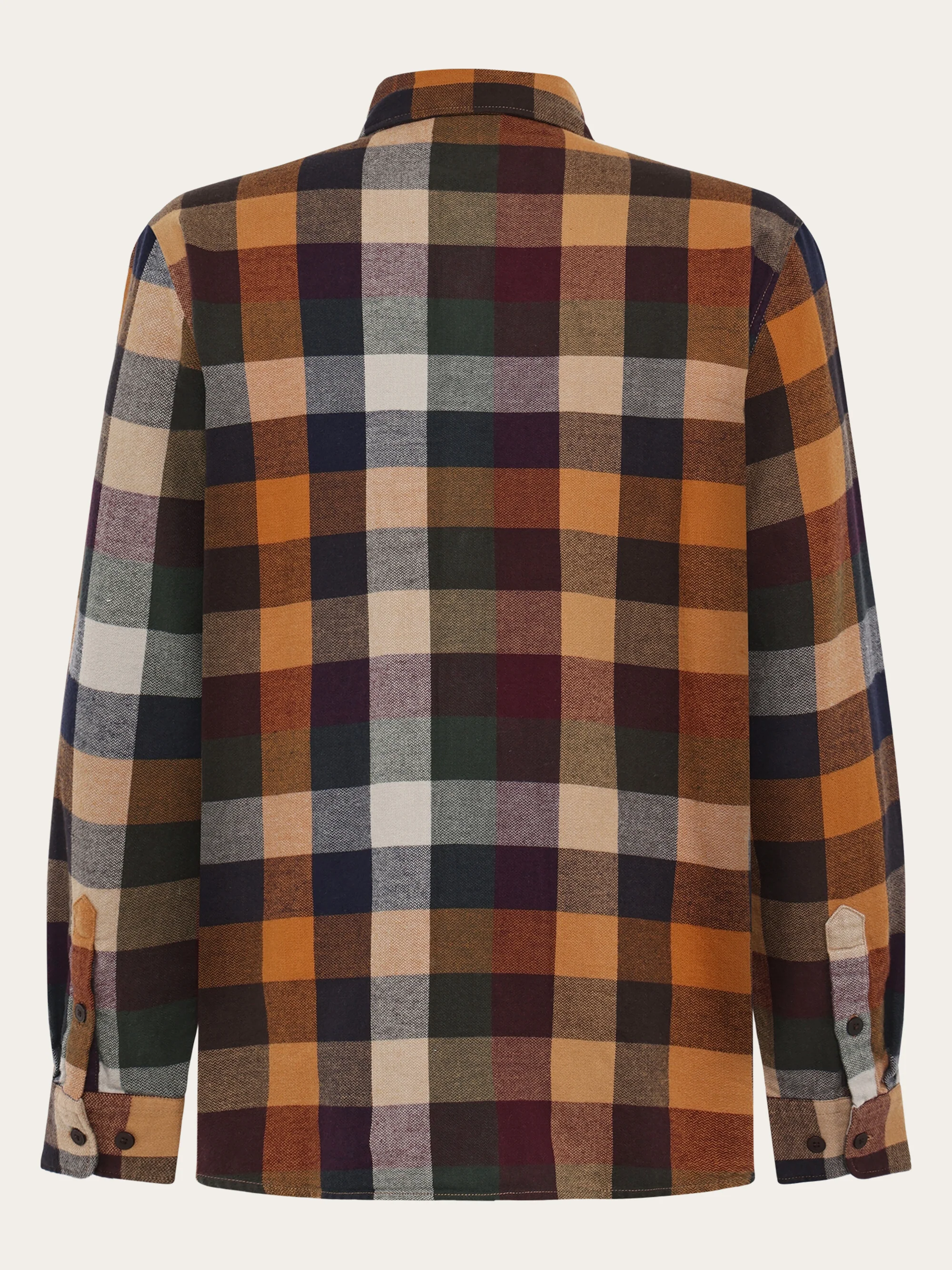 Organic Cotton checked flannel shirt - GOTS/Vegan - Multi check - Image 2