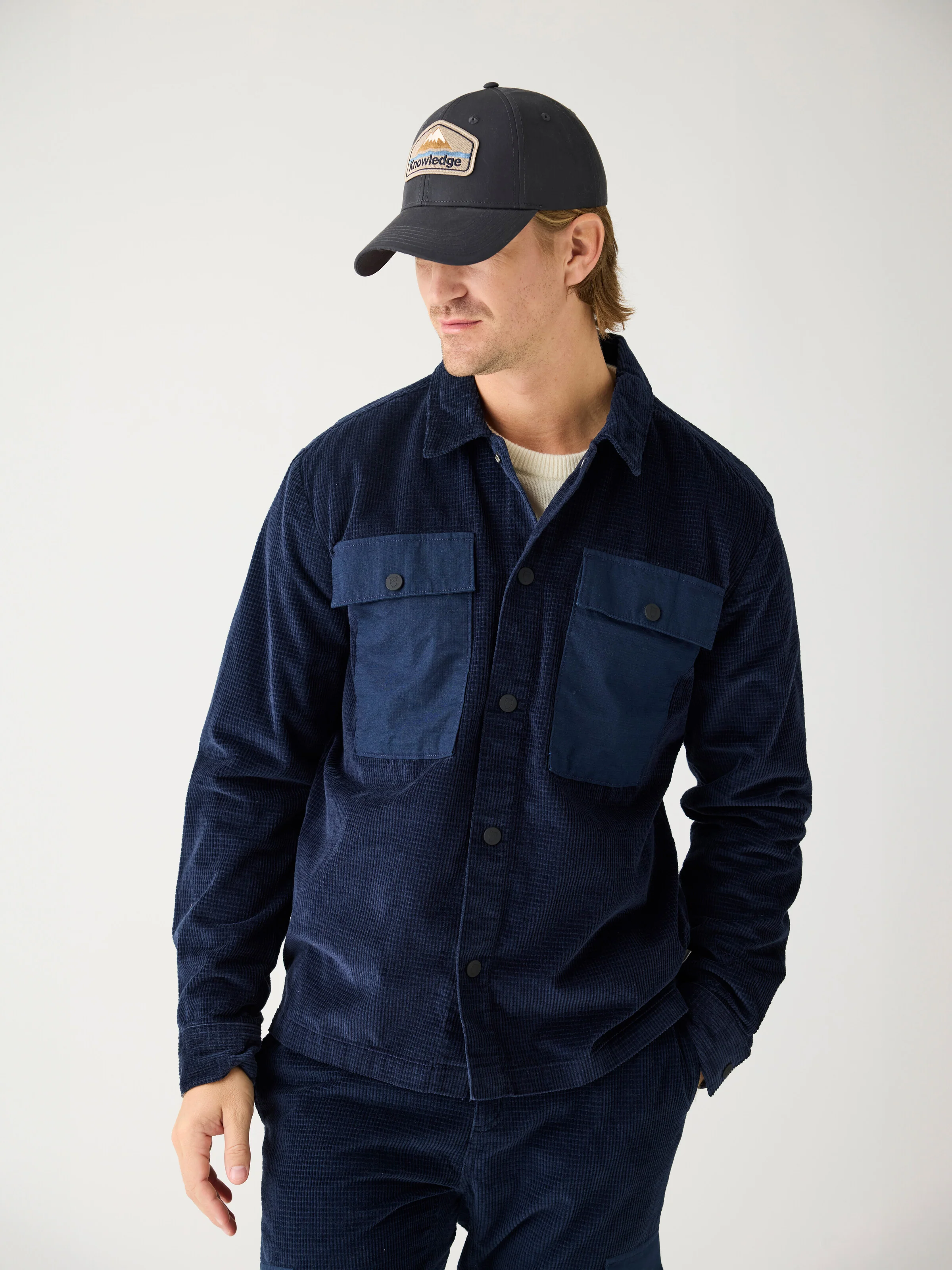 Organic Cotton Corduroy Overshirt GOTS - Night Sky - Image 2