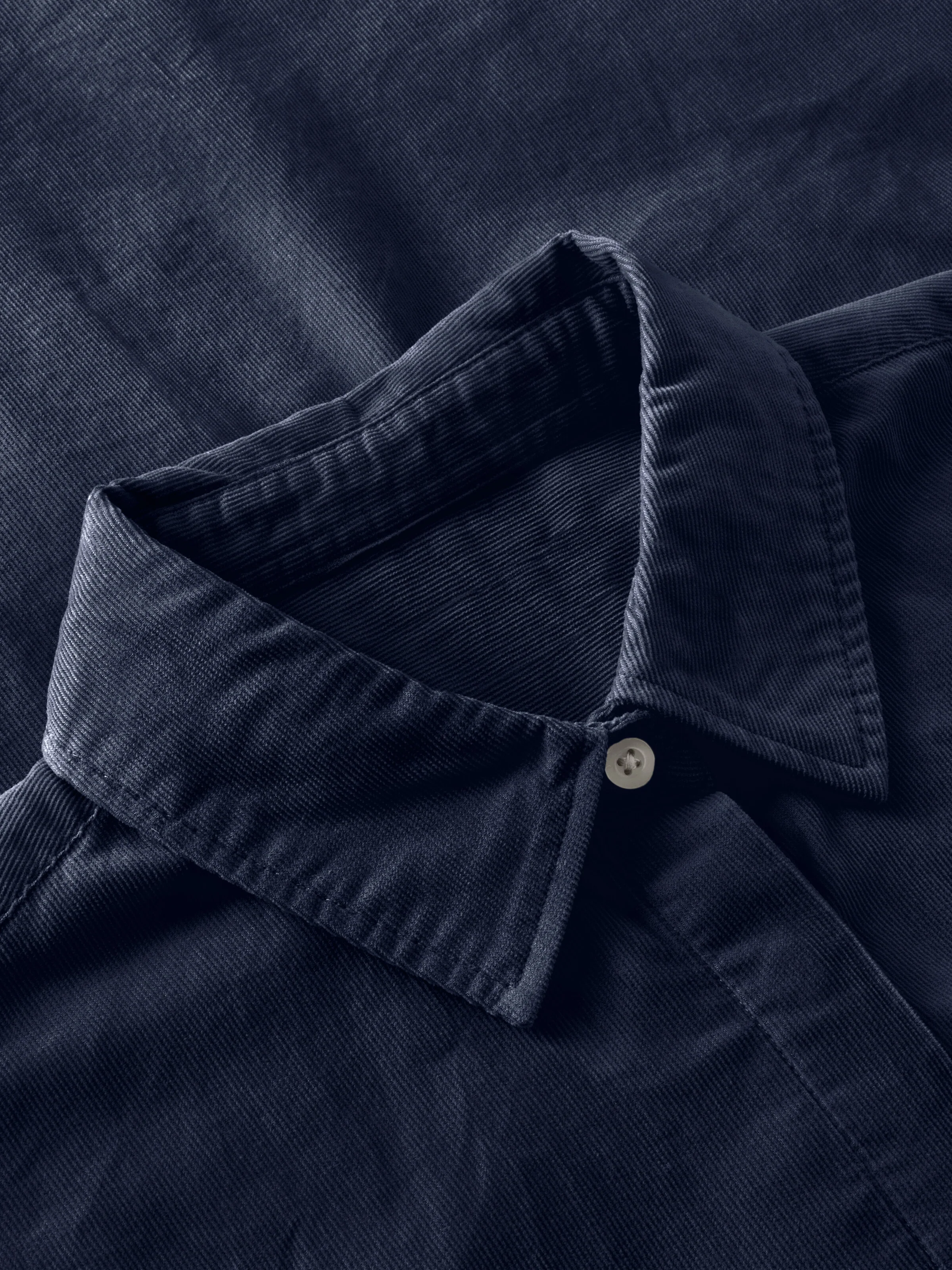 Organic Cotton Corduroy Shirt GOTS - Total Eclipse - Image 3