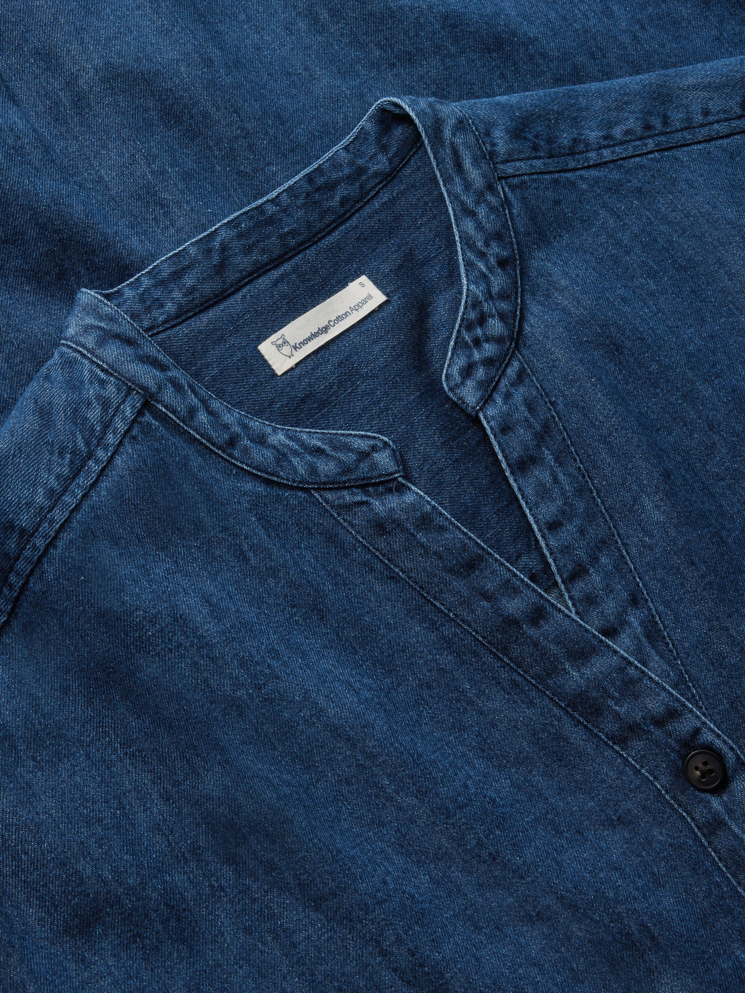 Organic Cotton Denim Shirt GOTS - Dark Blue denim - Image 4