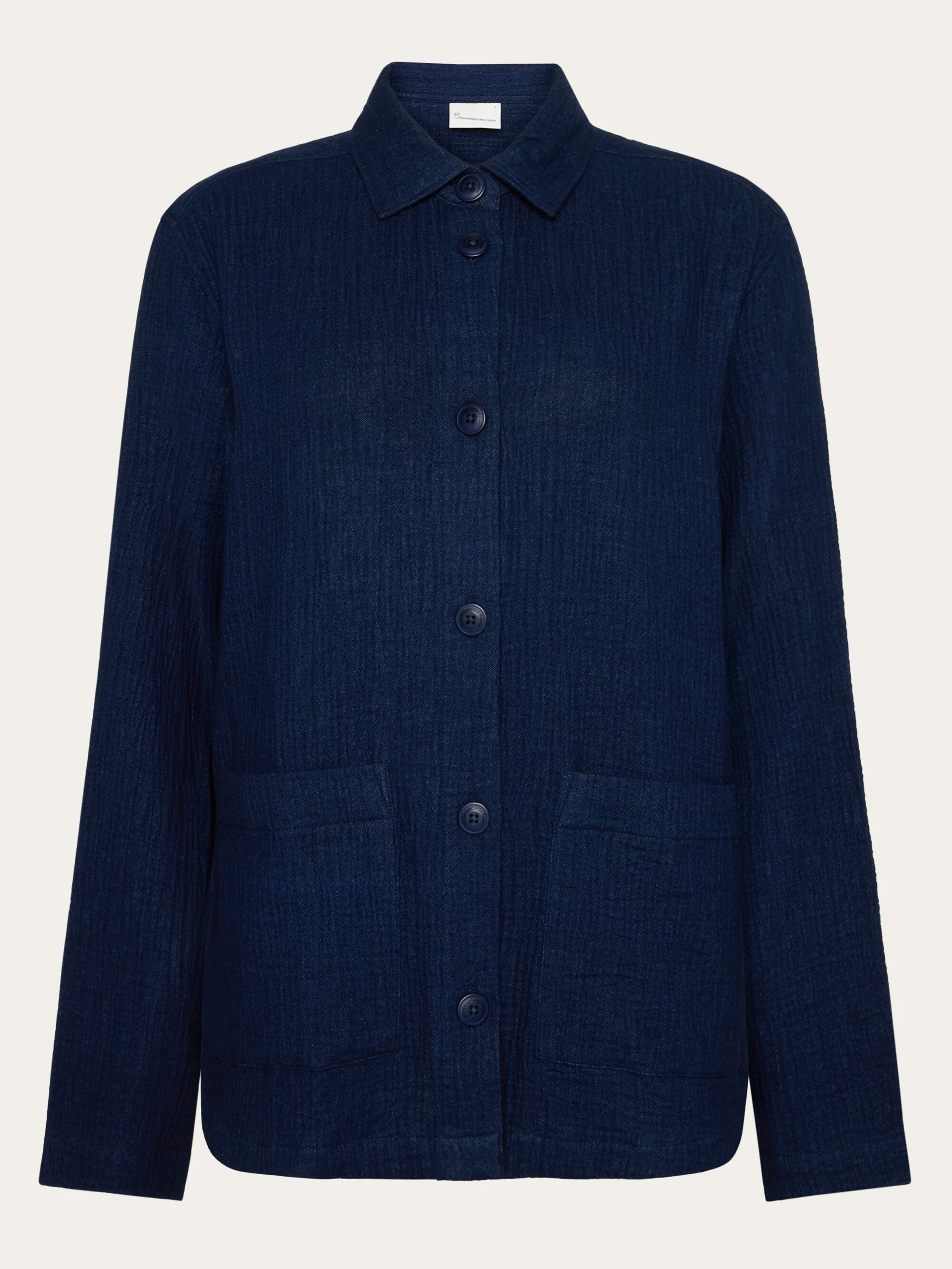 Organic Cotton Dobby Overshirt GOTS/Vegan - Indigo