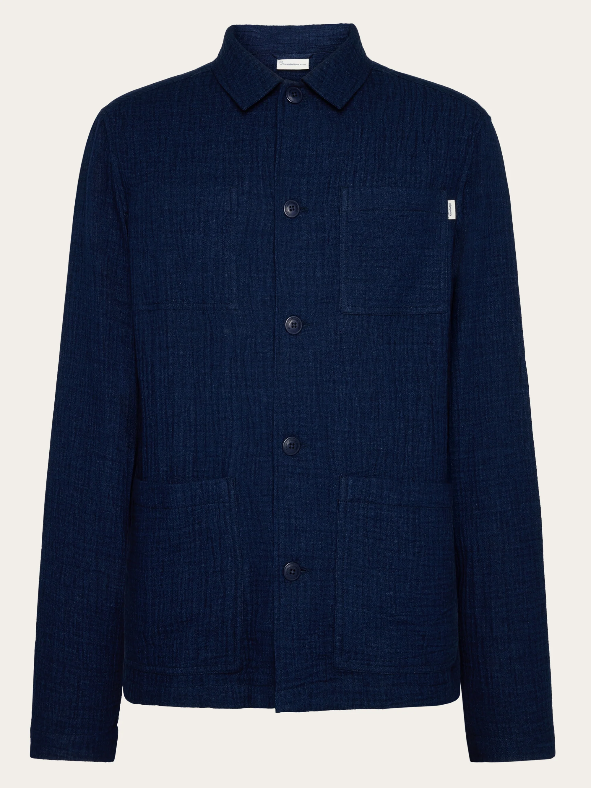 Organic Cotton Dobby Overshirt GOTS/Vegan - Indigo