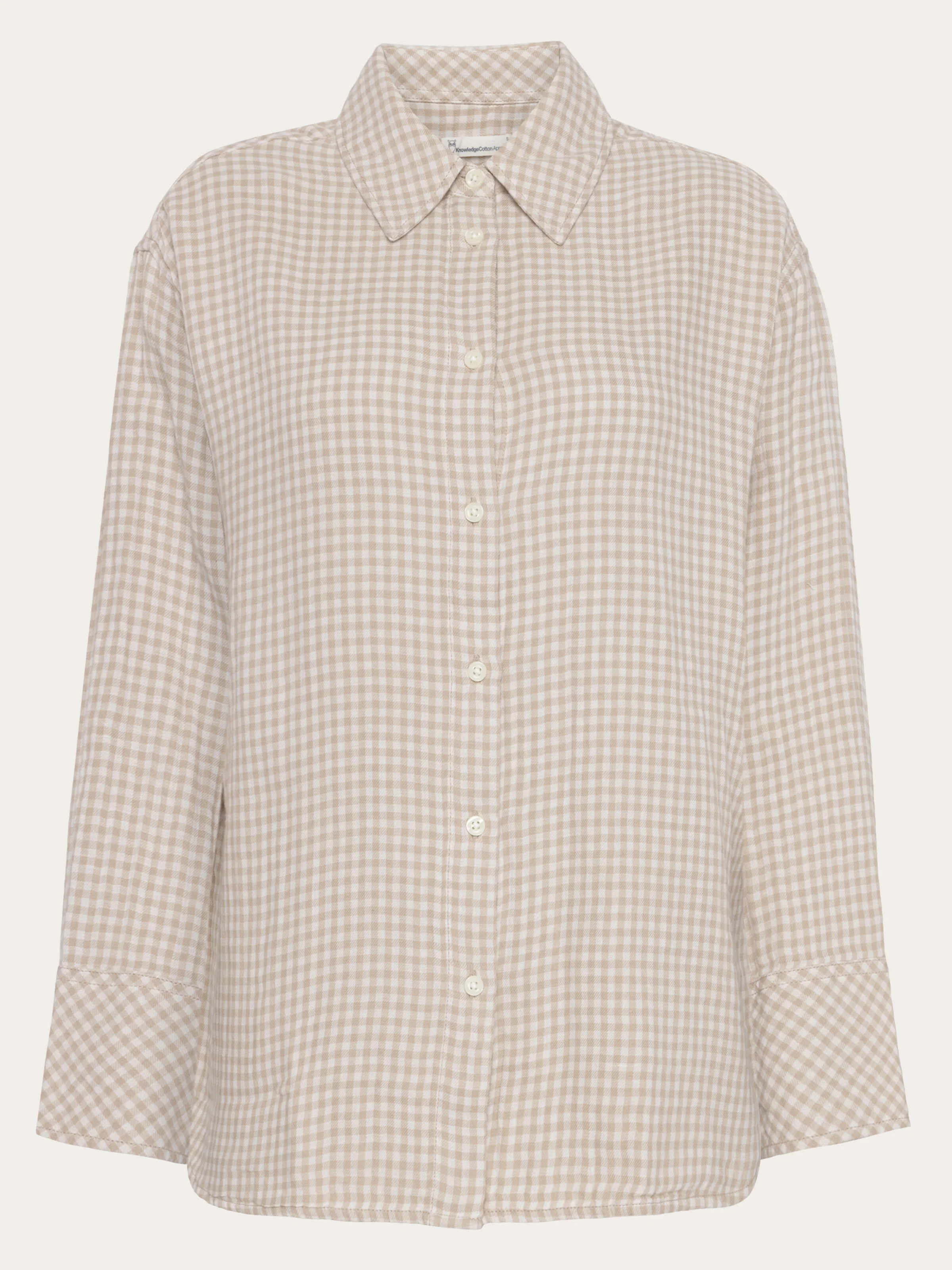 Organic Cotton Double layer Shirt GOTS - Beige check