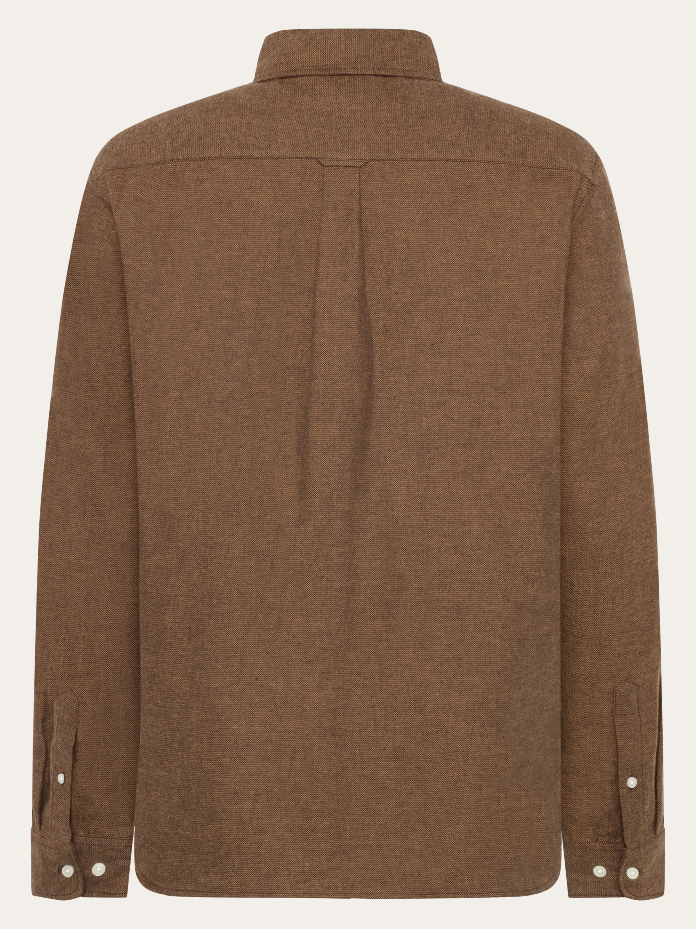 Organic Cotton Fishbone Flannel Shirt GOTS - Chocolate Torte - Image 2
