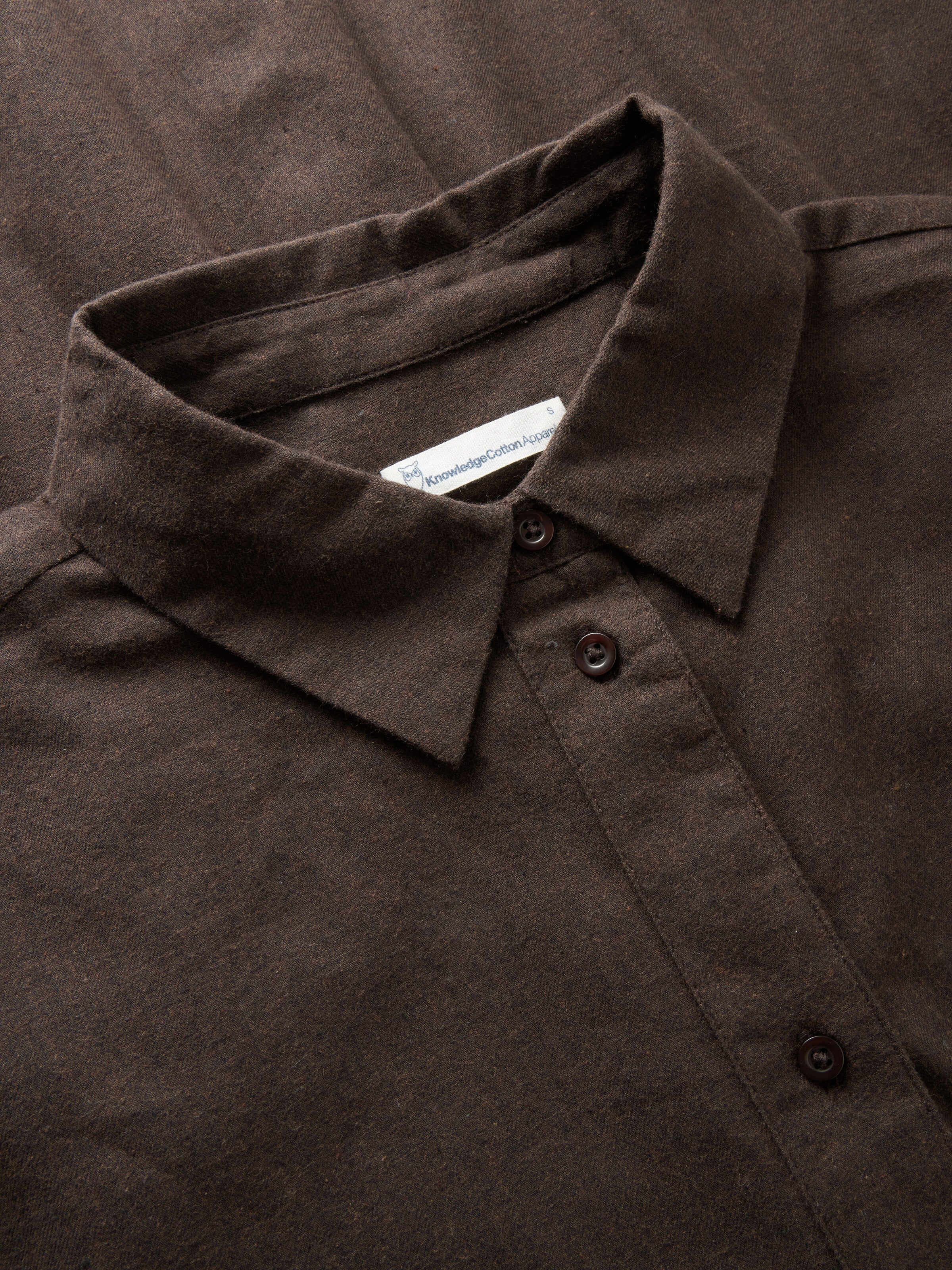 Organic Cotton Flannel Shirt GOTS - Chocolate Torte - Image 3