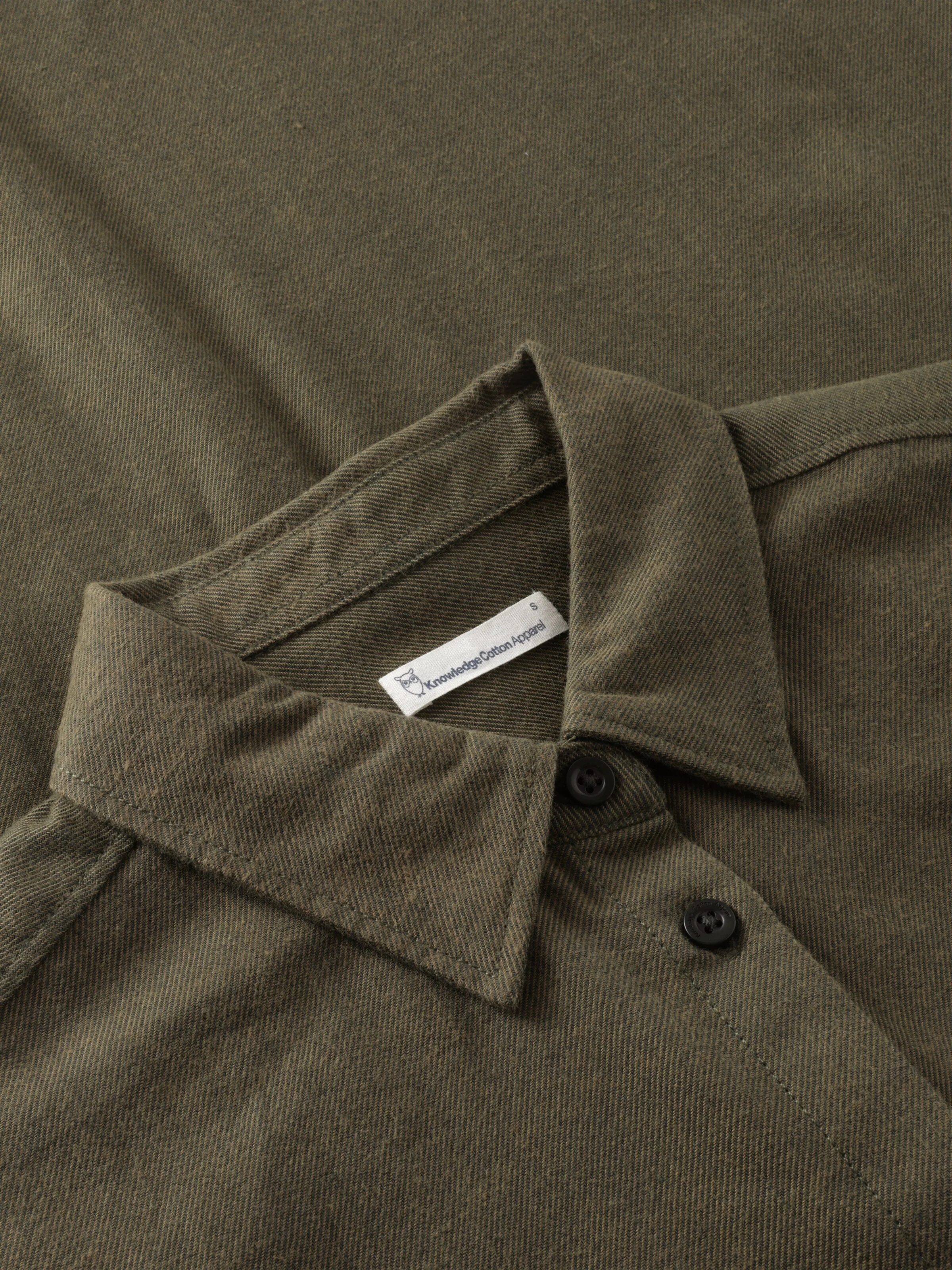 Organic Cotton Flannel Shirt GOTS - Forrest Night - Image 3