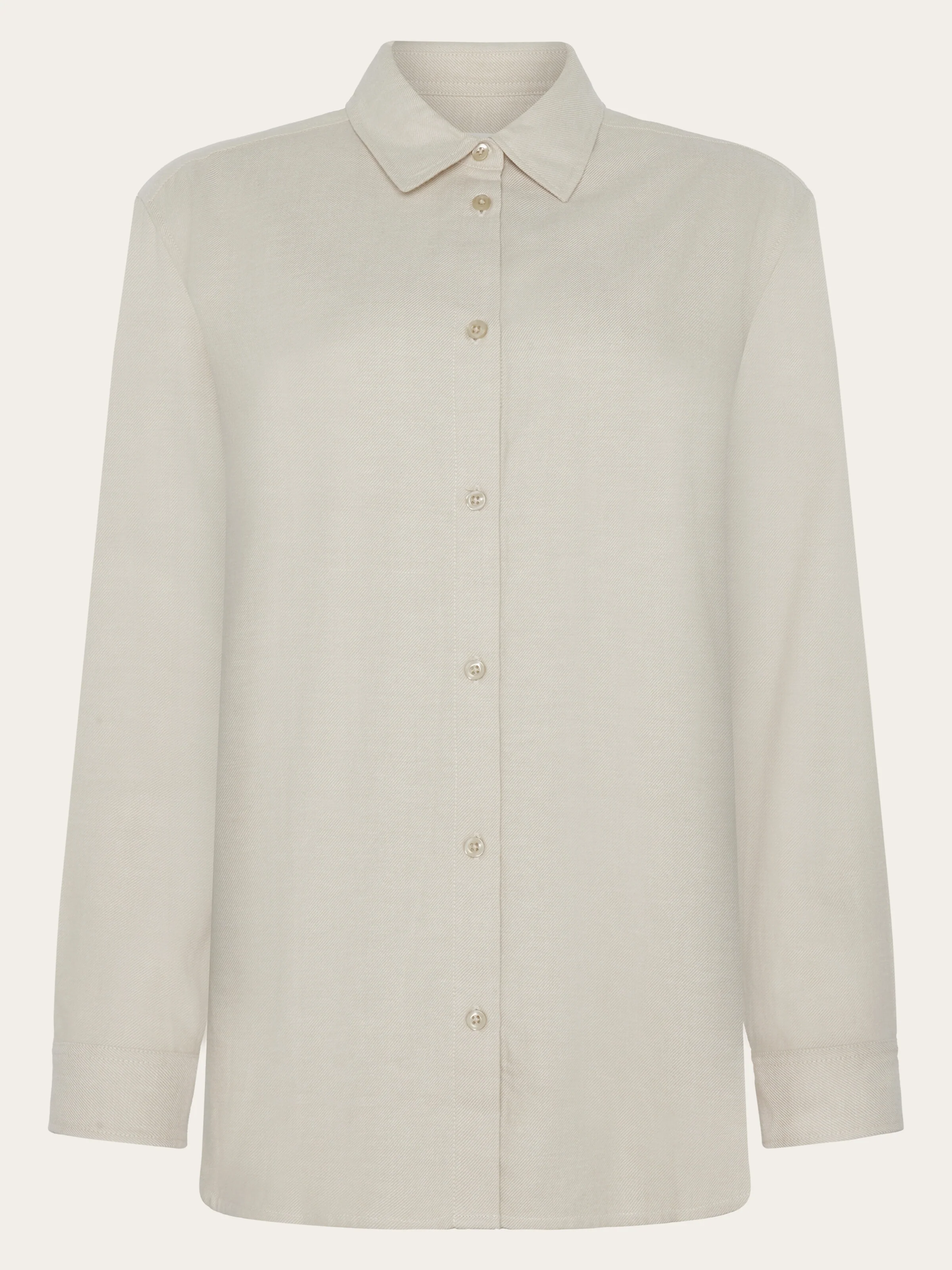 Organic Cotton Flannel Shirt GOTS - Light feather gray