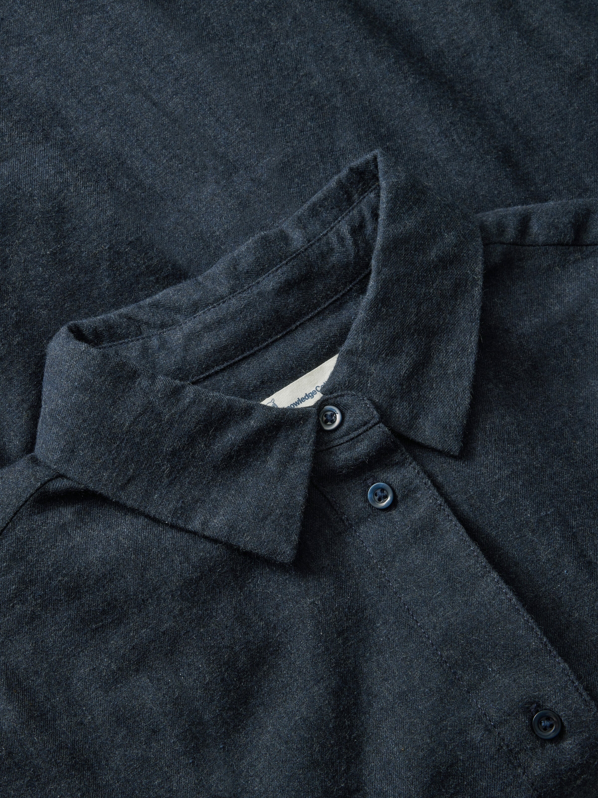 Organic Cotton Flannel Shirt GOTS - Total Eclipse - Image 3