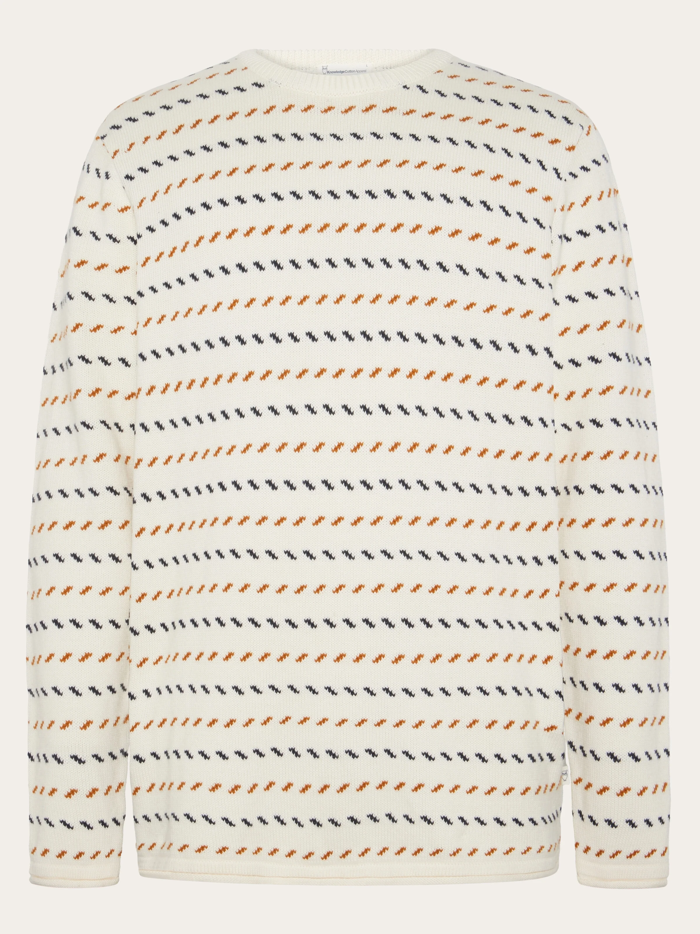 Organic Cotton Jacquard Knit - Regenerative Organic Certified™ - GOTS/Vegan - Egret
