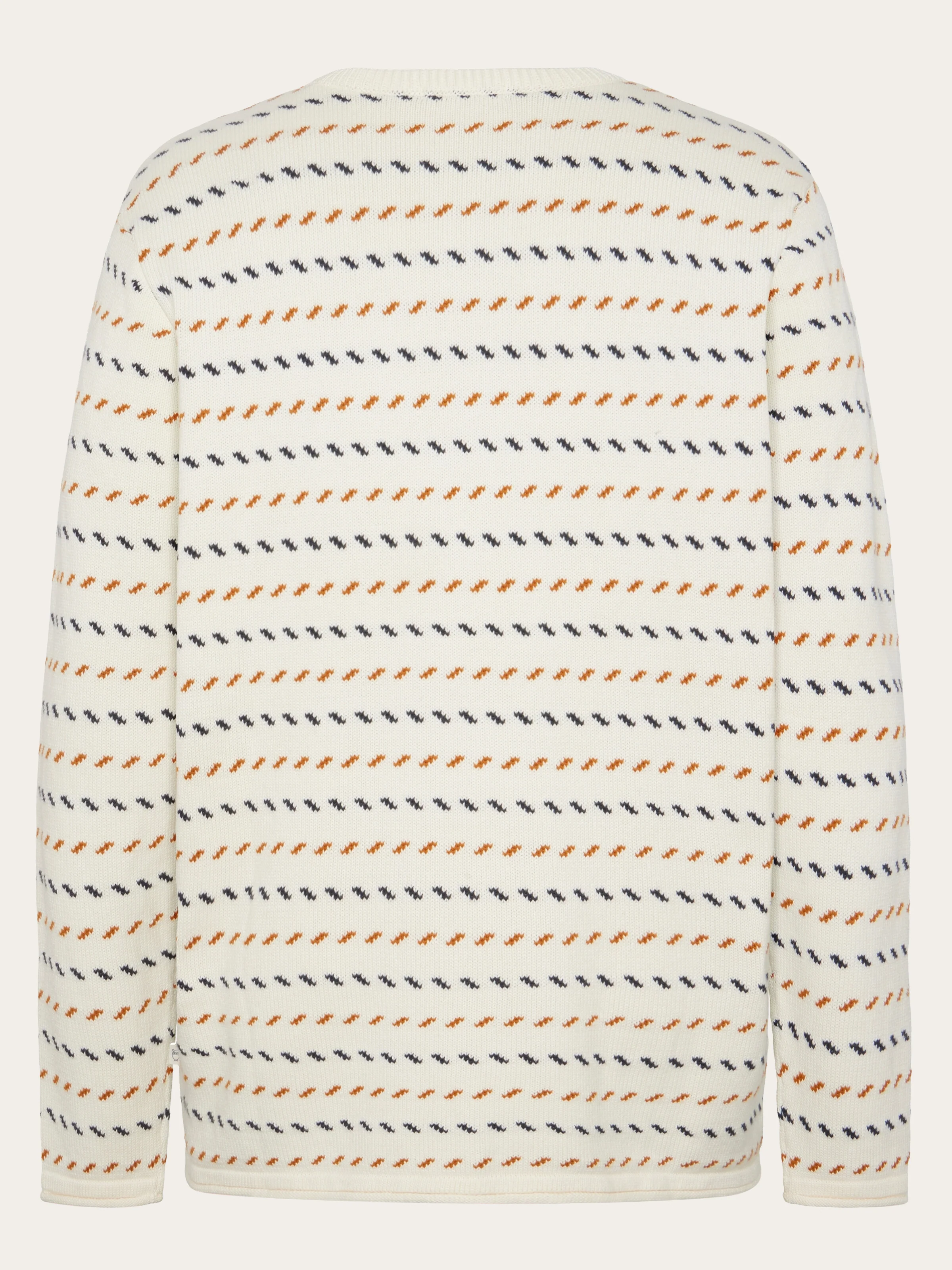 Organic Cotton Jacquard Knit - Regenerative Organic Certified™ - GOTS/Vegan - Egret - Image 3