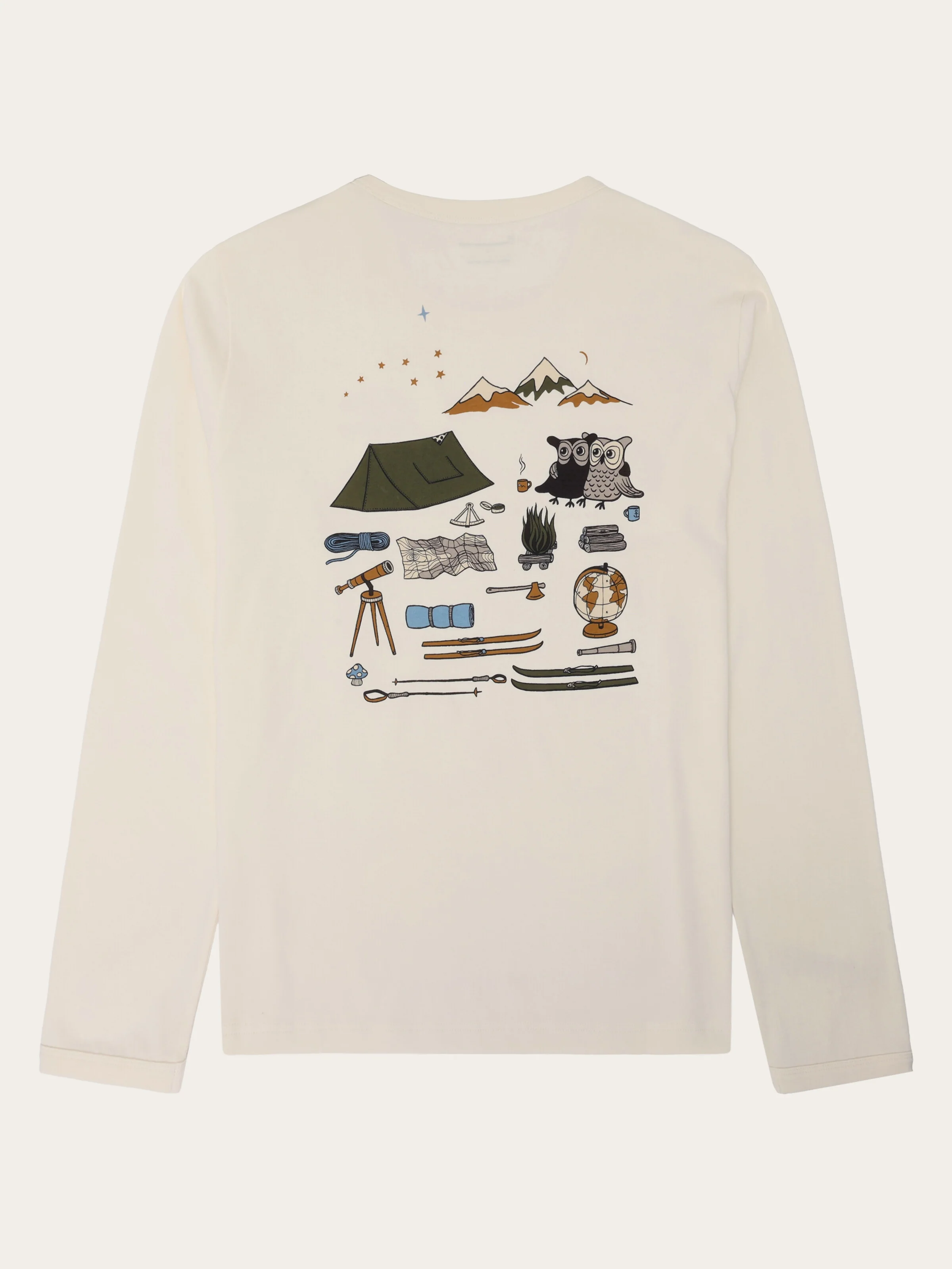 Organic Cotton Long sleeved T-shirt GOTS - Egret - Image 2