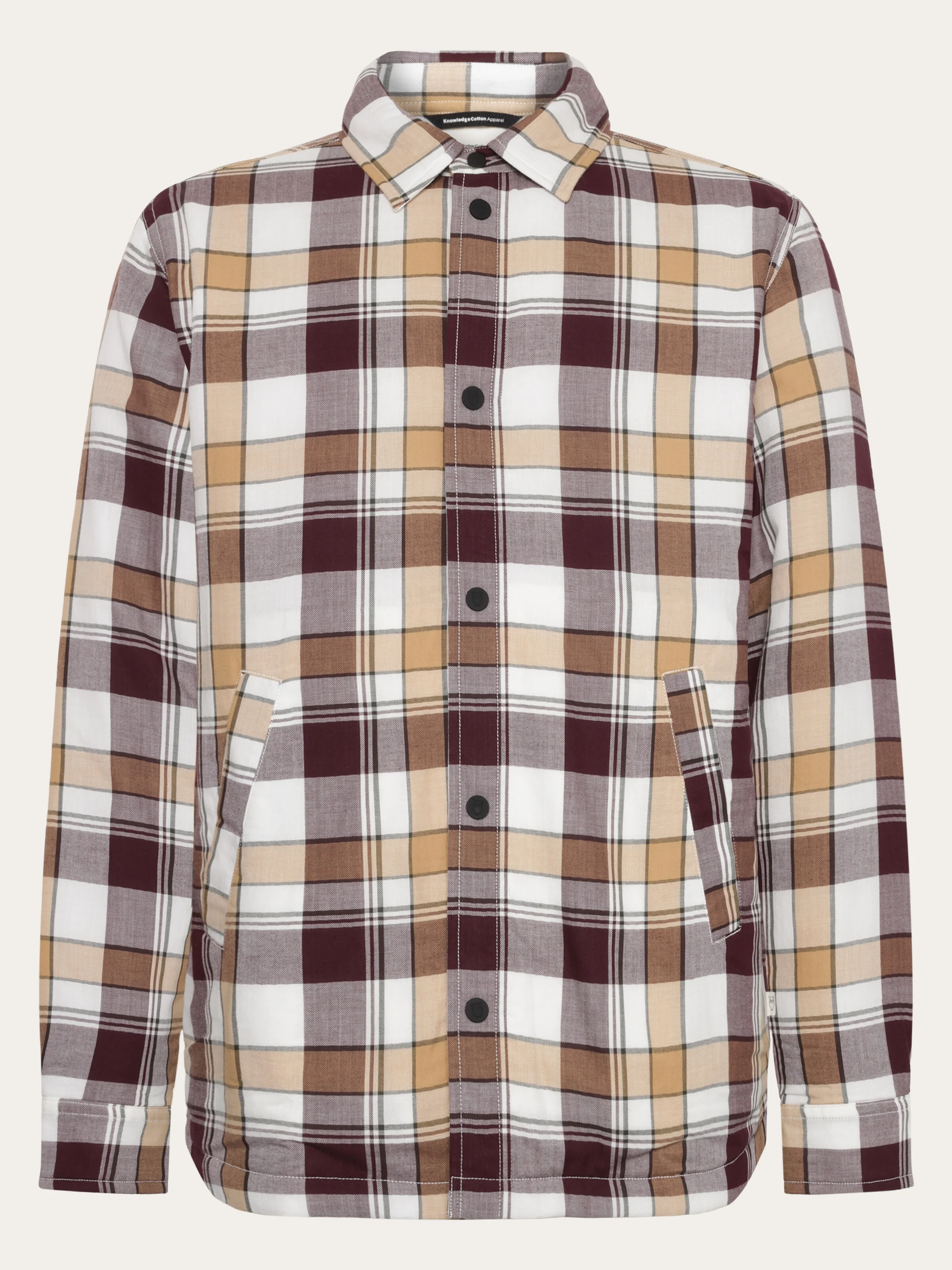 Organic Cotton Padded Overshirt OCS - Red check