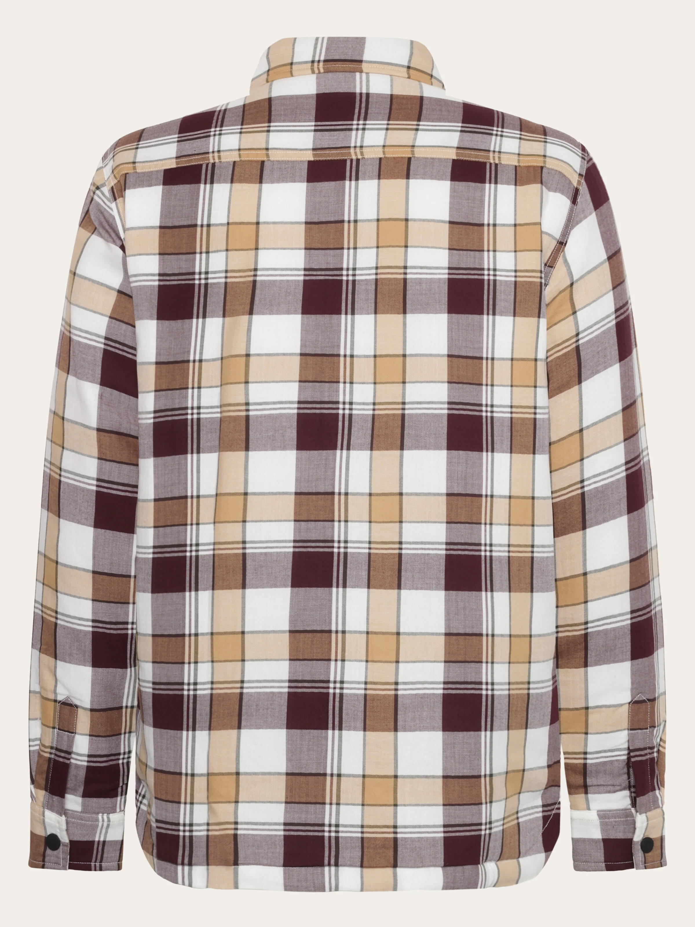 Organic Cotton Padded Overshirt OCS - Red check - Image 4