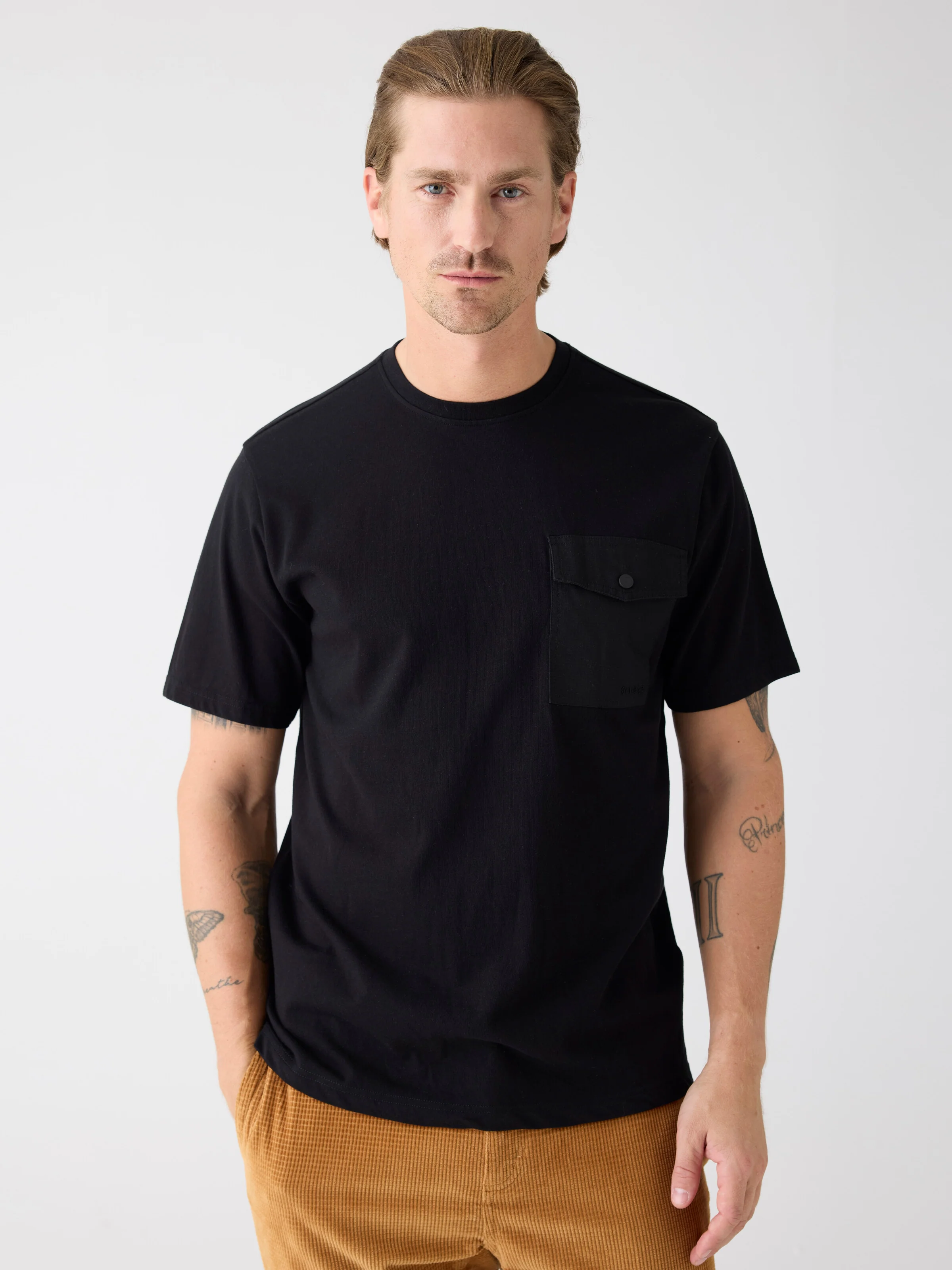 Organic Cotton Pocket T-shirt GOTS - Black Jet - Image 2