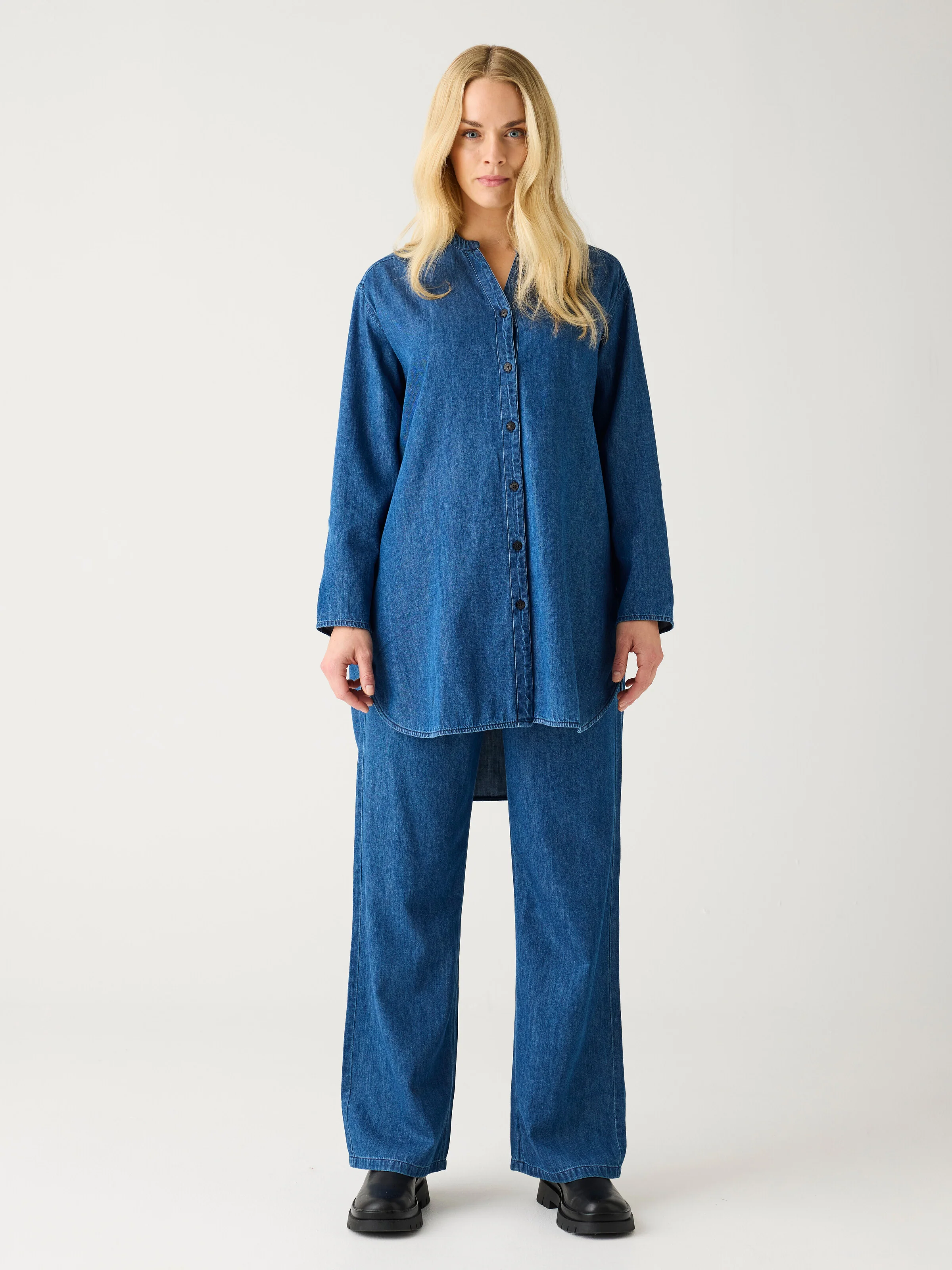 Organic Cotton Posey Denim Pant GOTS - Dark Blue denim - Image 2