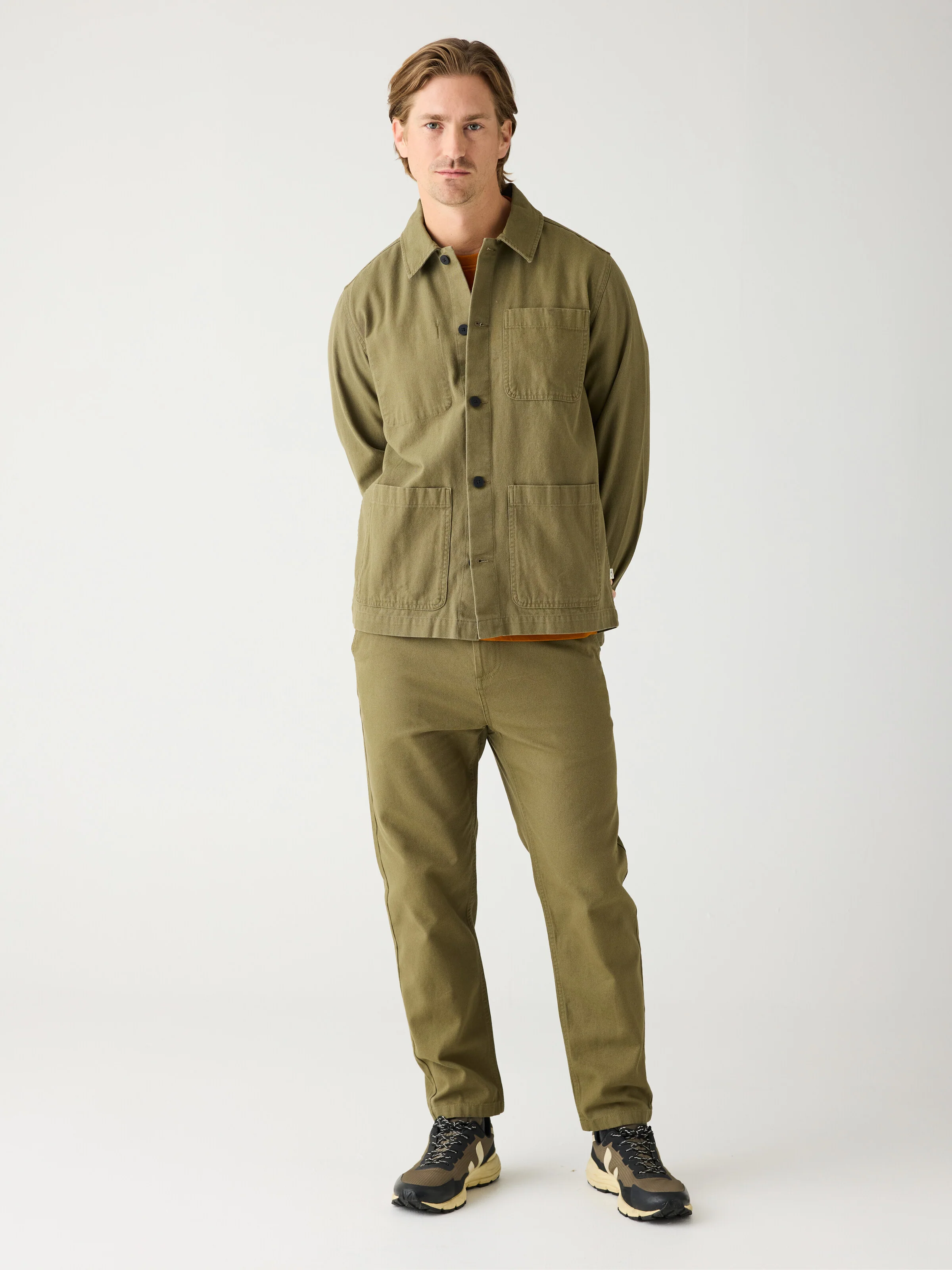 Organic Cotton Tim Canvas Pants GOTS - Burned Olive - Image 2