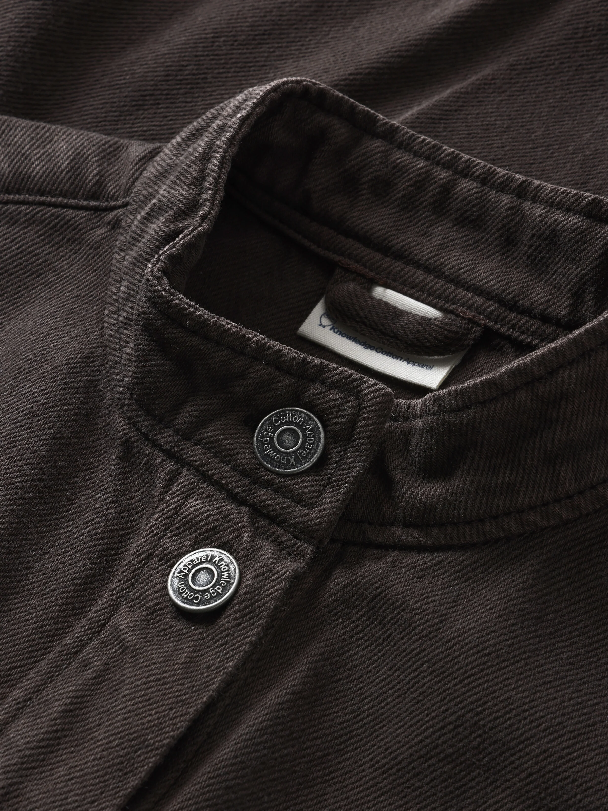 Organic Cotton Twill Overshirt GOTS - Chocolate Torte - Image 4