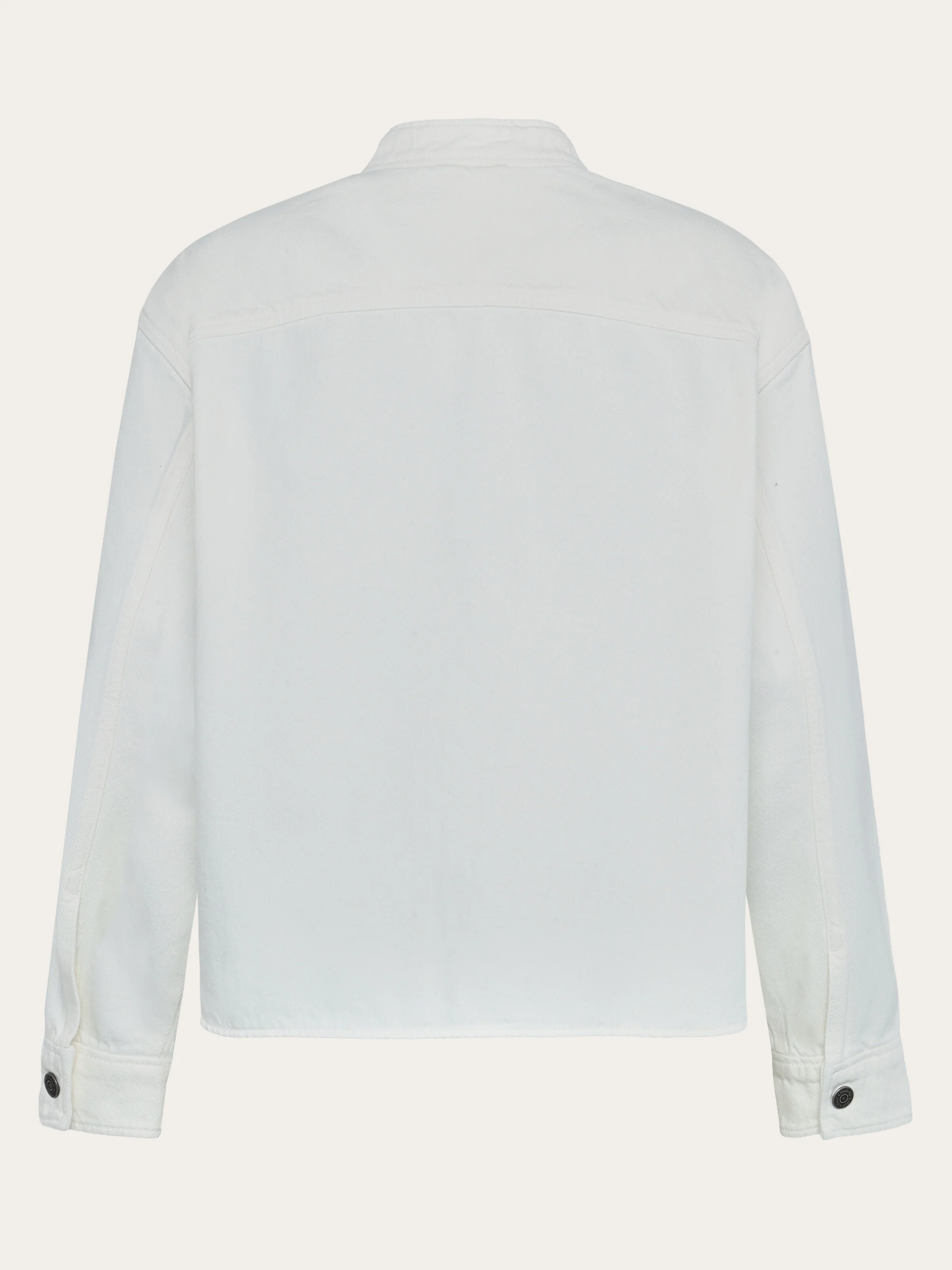 Organic Cotton Twill Overshirt GOTS - Egret - Image 2